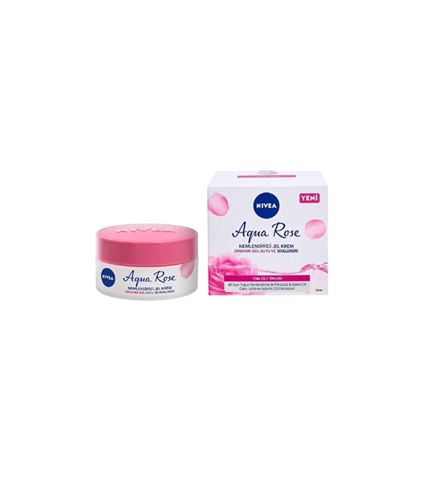NIVEA MOISTURIZING NUTRITIONAL SKIN BARRIER REPAIRING GEL CREAM - AQUA ROSE - 50 ML DKHAIR428