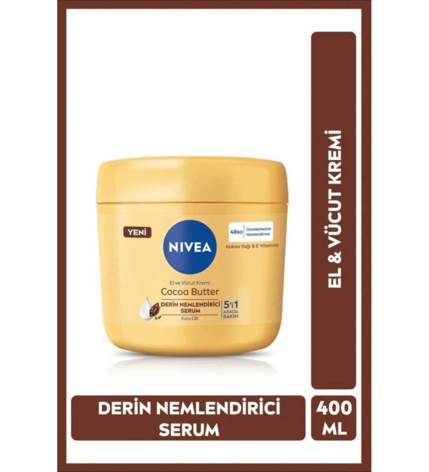 NIVEA Hand and Body Cream Cocoa Butter 400 ml Moisturizing Serum Dry Skin - Buy Online on GoSupps.com