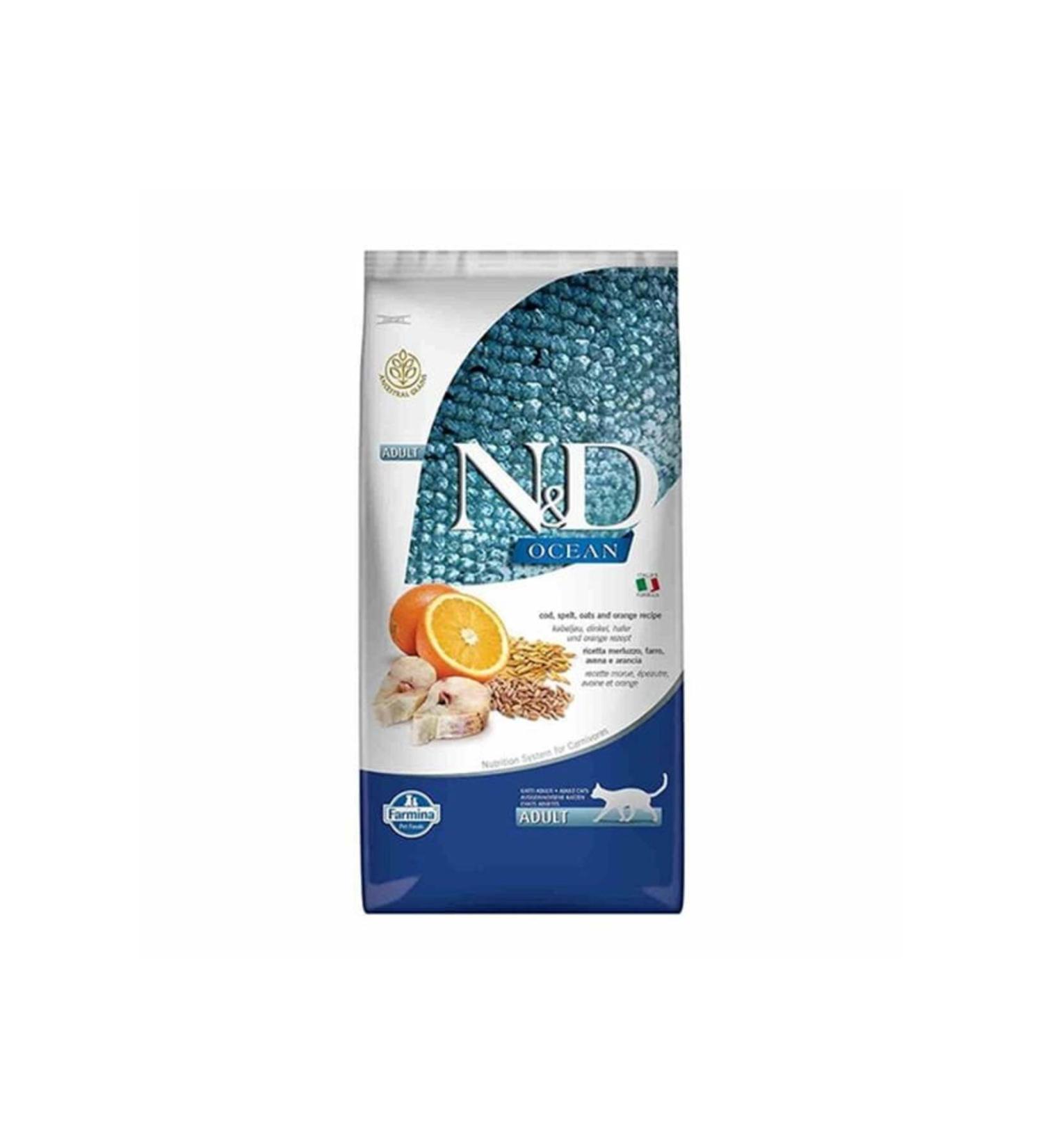 N & D Ocean Codfish and Orange Cat Food 10 Kg