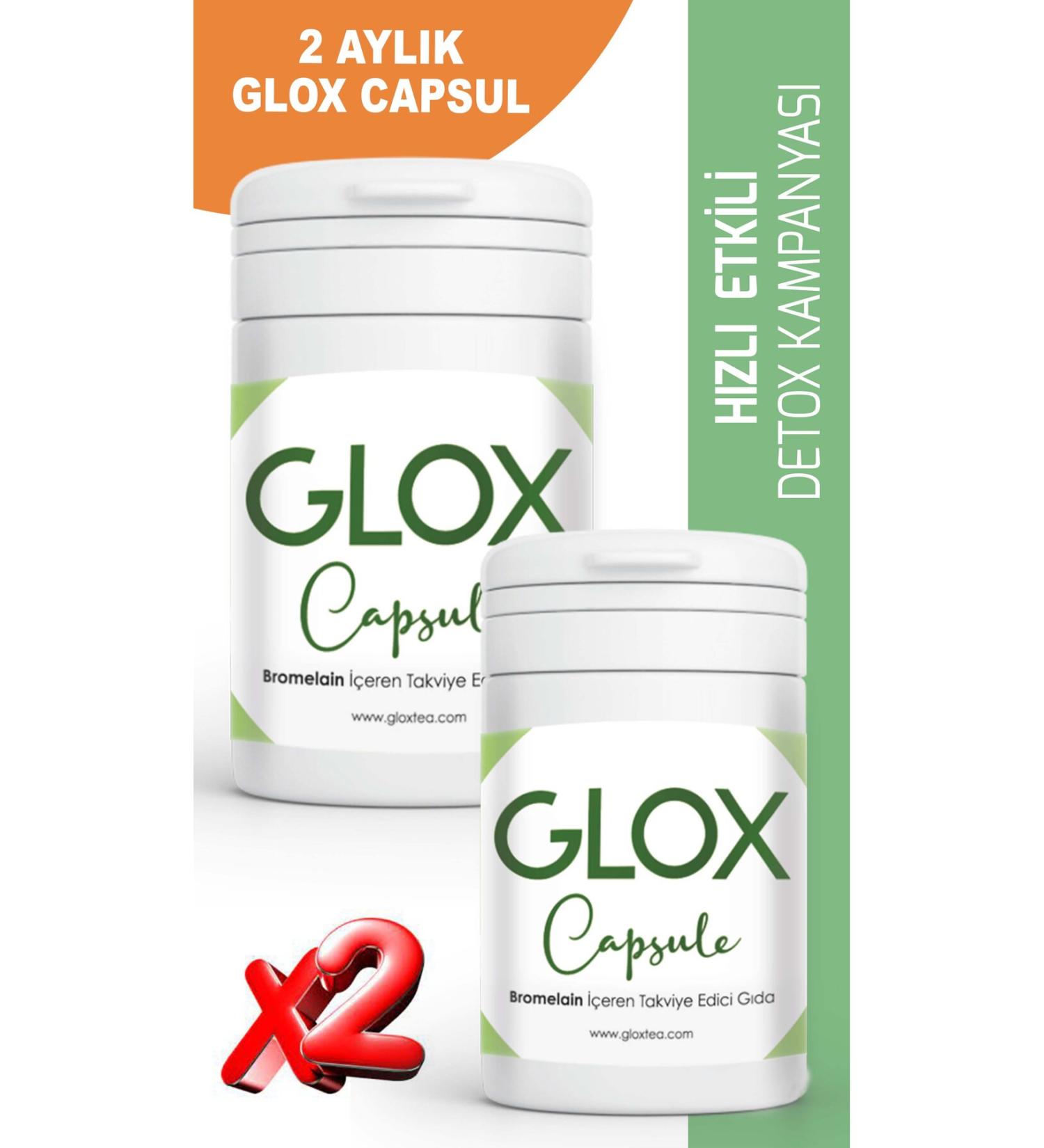 GLOX Bromelain Rapid Detox Capsules 2 Boxes 2 Months