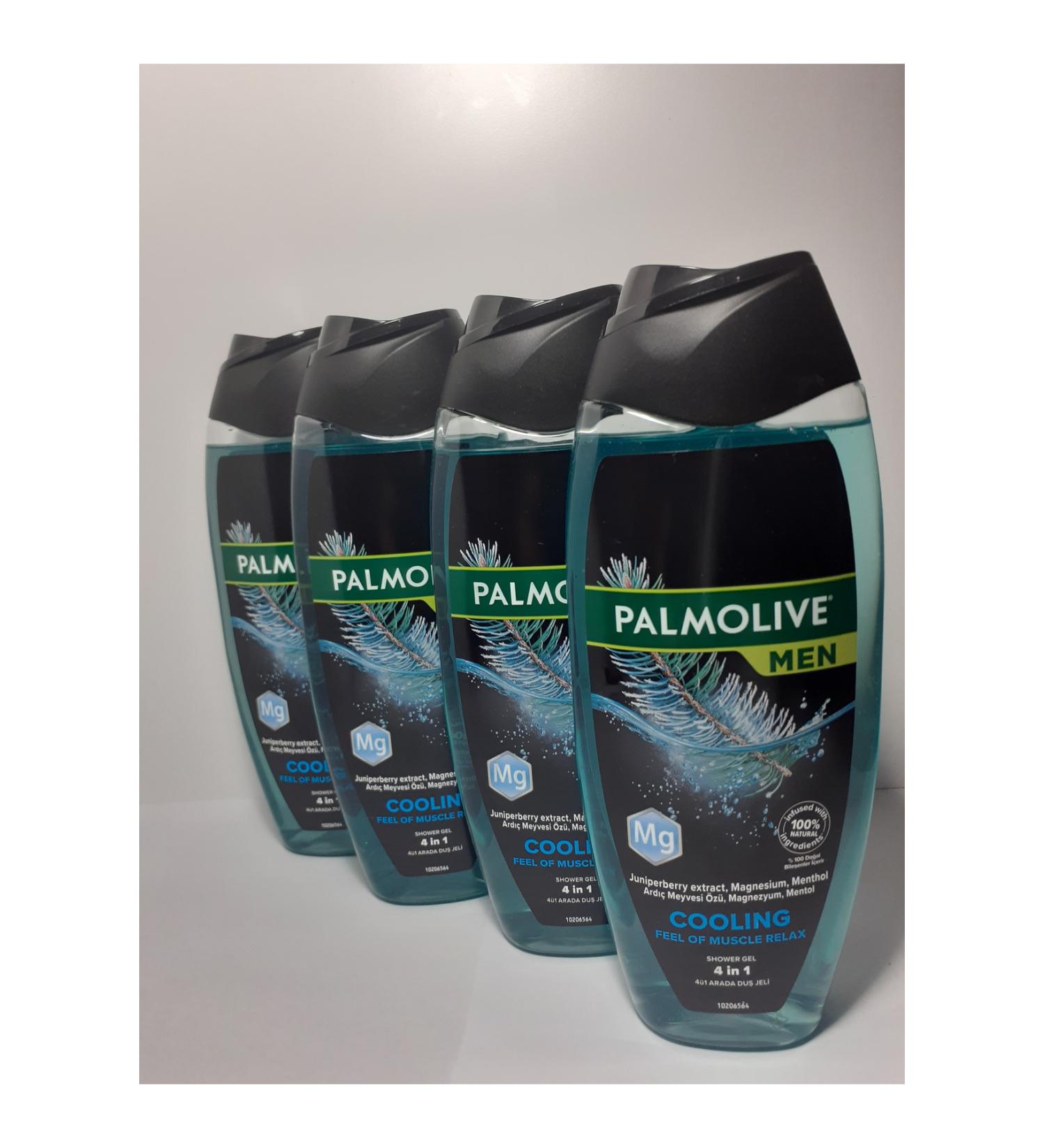 Palmolive Men Cooling 4 in 1 Magnesium and Menthol Cooling Shower Gel 500 ml x 4 Pieces
