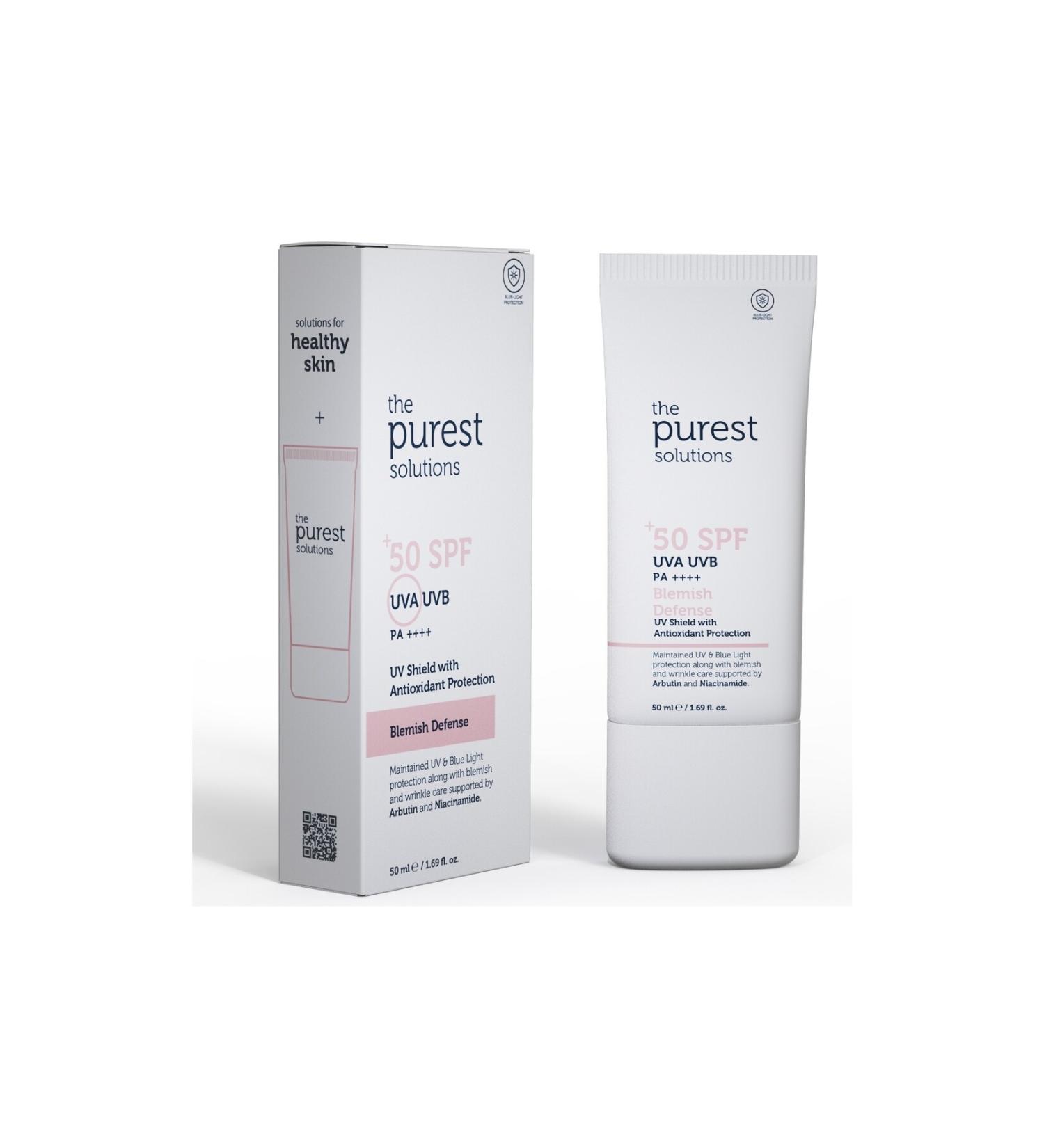 The Purest Solutions Anti-Blemish and Skin Tone Equalizing Tinted Sunscreen Cream SPF 50 50 ml