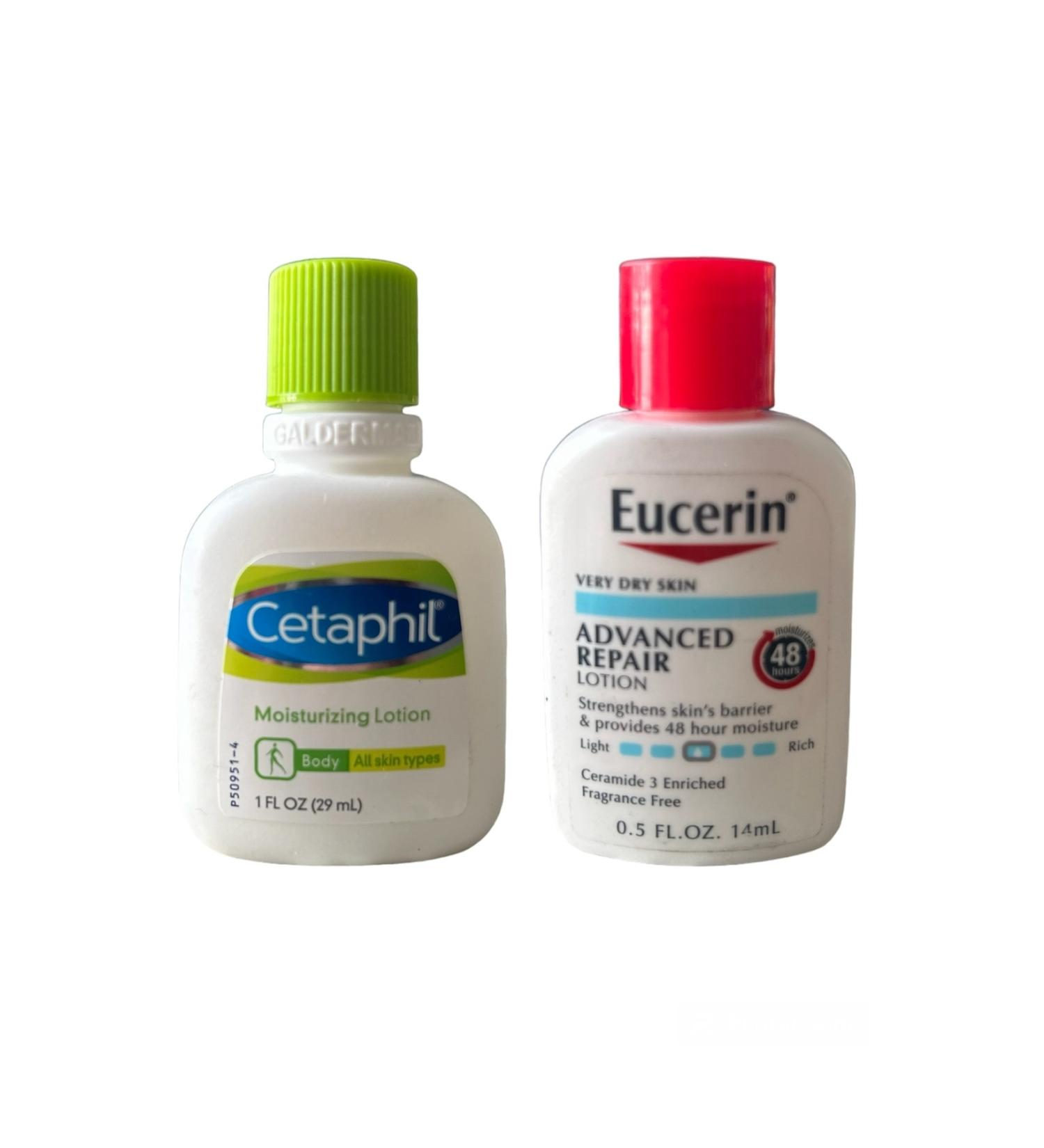 Cetaphil Moisturizing Lotion 29ml. + Eucerin Advanced Repair Lotion 14ml.