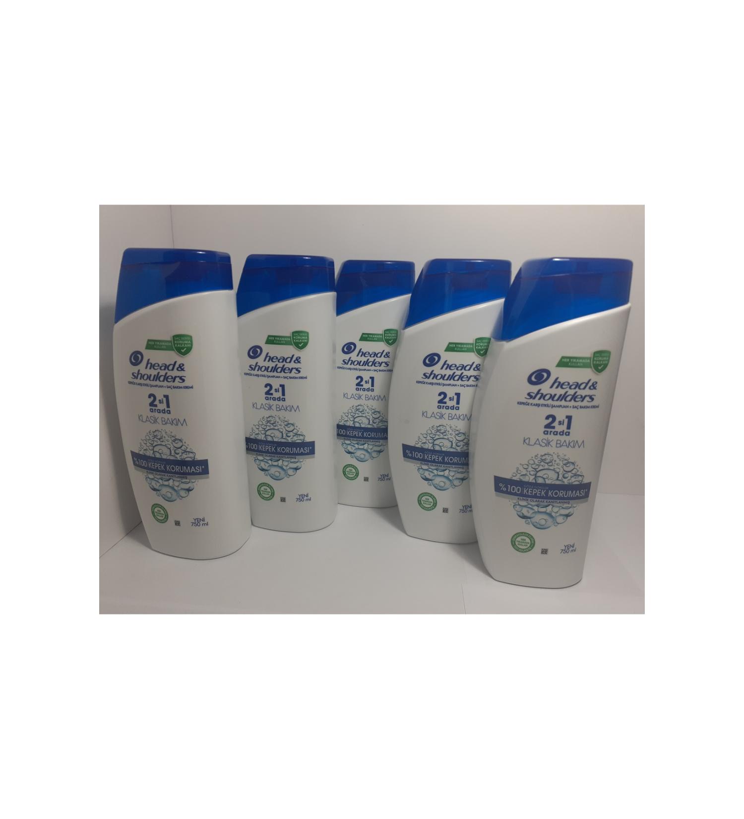 Head & Shoulder Head And Shoulders 2 in 1 Classic Care Anti-Dandruff Shampoo 750 ml X 5 Pieces