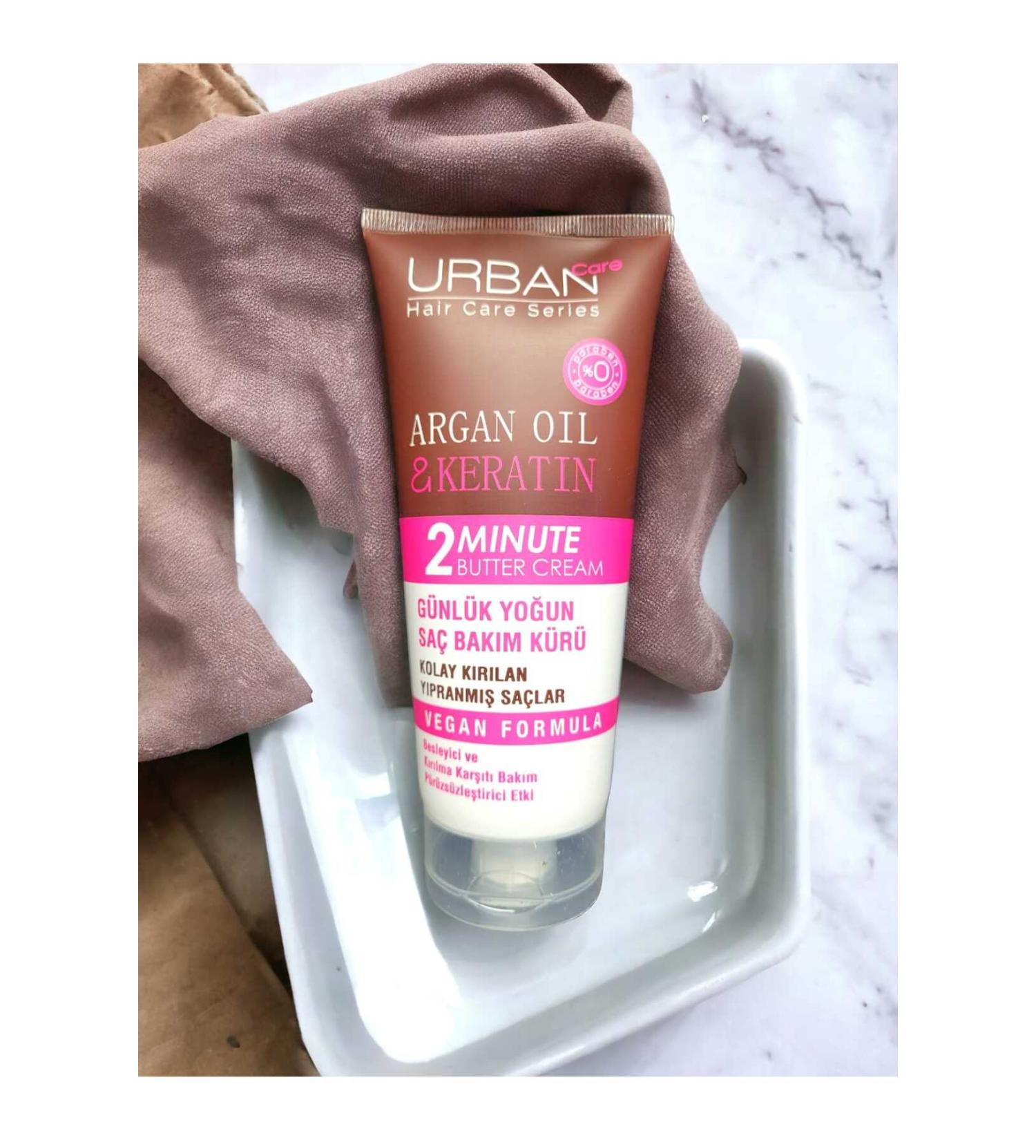 Urban Care UrbanCare Hair Care Series Argan Oil & Keratin- Vegan Formula Daily Intensive Hair Care Cure 0% Paraben