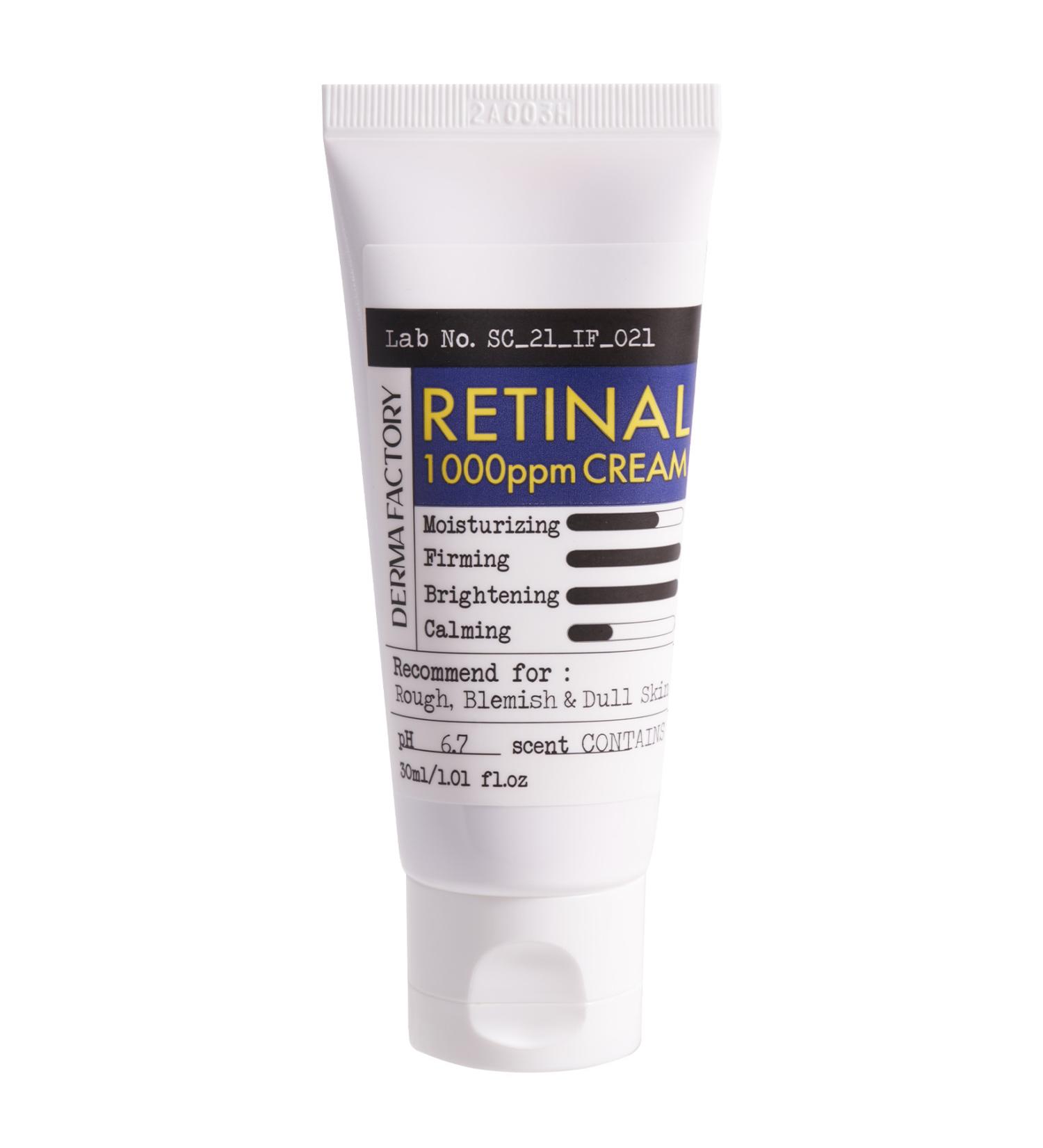 DERMA FACTORY Effective Retinal Cream for Stains Scars and Wrinkles 0.1% Derma Factory 1000 ppm Retinal Cream
