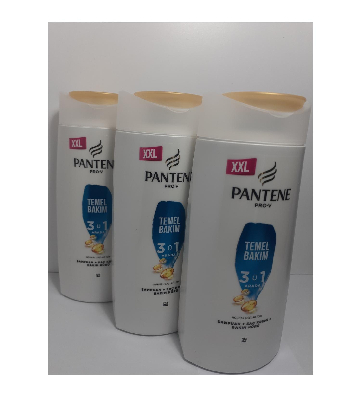 Pantene BASIC CARE 3 IN 1 SHAMPOO 750 ML X 3 PIECES