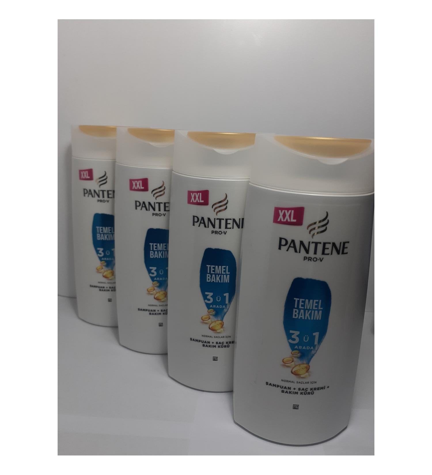 Pantene BASIC CARE 3 IN 1 SHAMPOO 750 ML X 4 PIECES