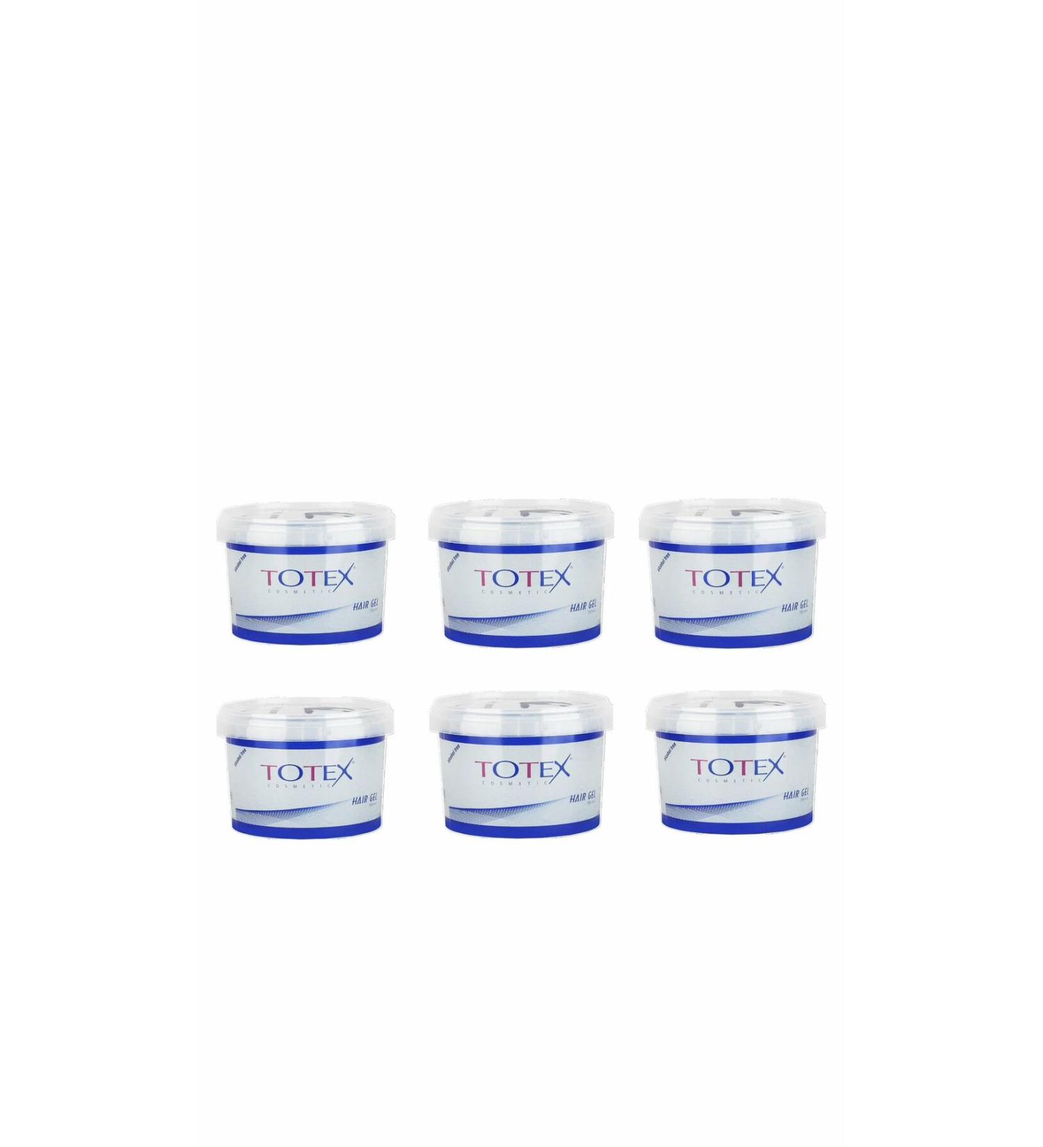 TOTEX Hair Styling Gel | Wet Look & Hard Hair Gel | Extra Strong 750 ml X 6