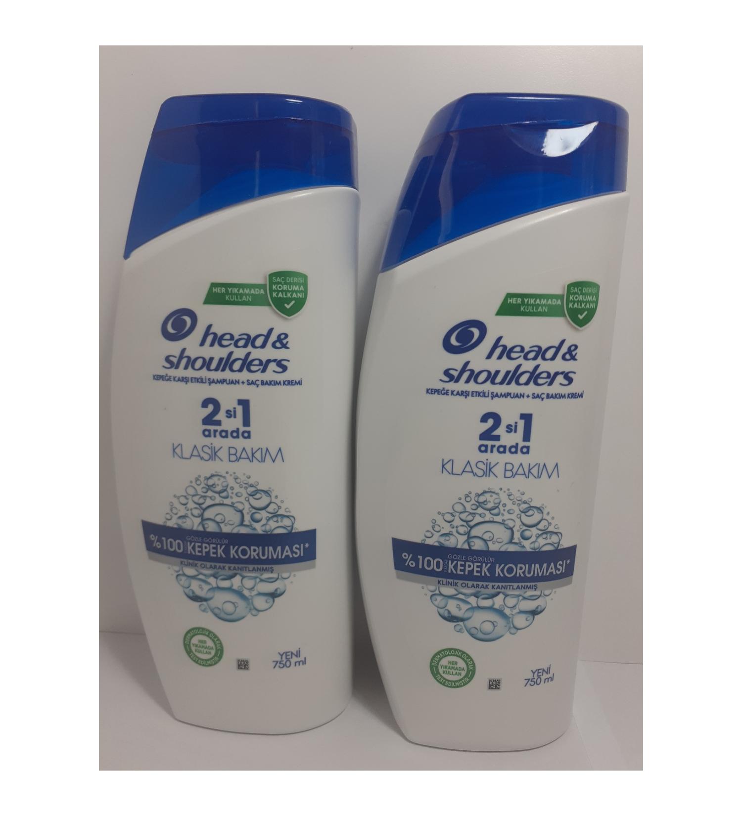 Head & Shoulder Head And Shoulders 2 in 1 Classic Care Anti-Dandruff Shampoo 750 ml X 2 Pieces
