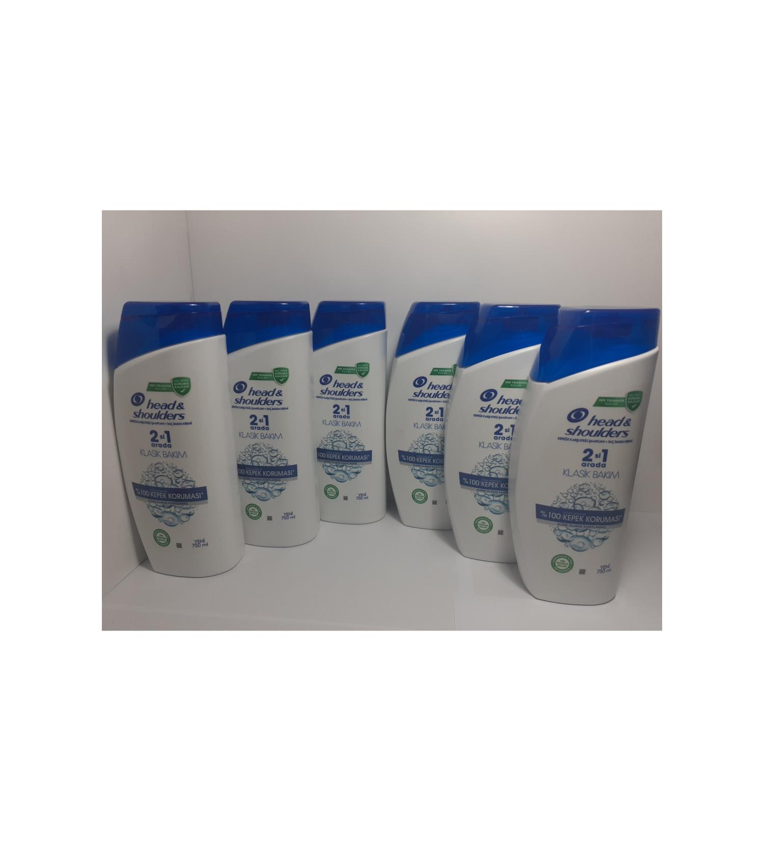 Head & Shoulder Head And Shoulders 2 in 1 Classic Care Anti-Dandruff Shampoo 750 ml X 6 Pieces