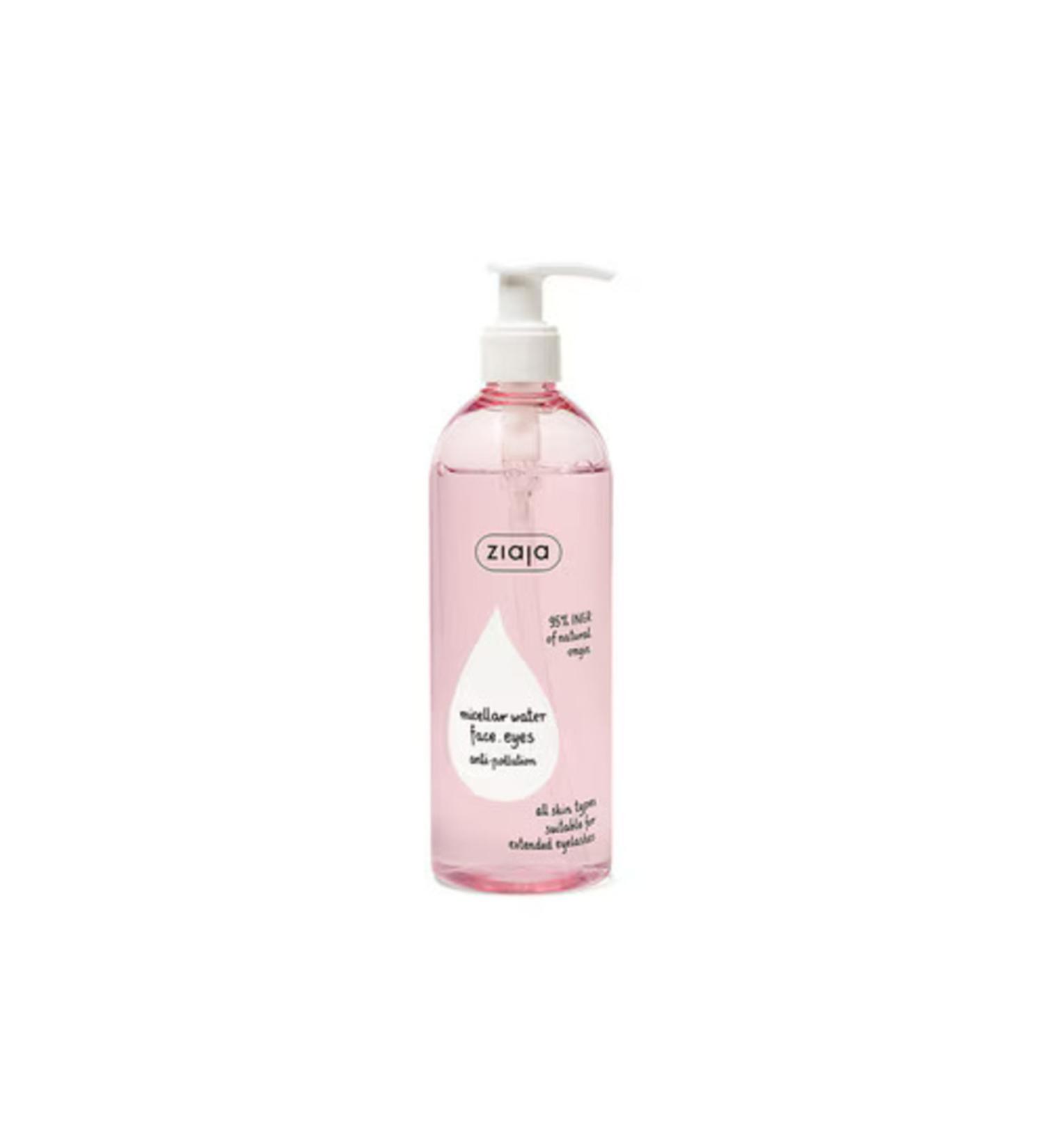 Ziaja Anti-Pollution Micellar Water Make-Up Remover for Face Eyes and Lips 390 ml