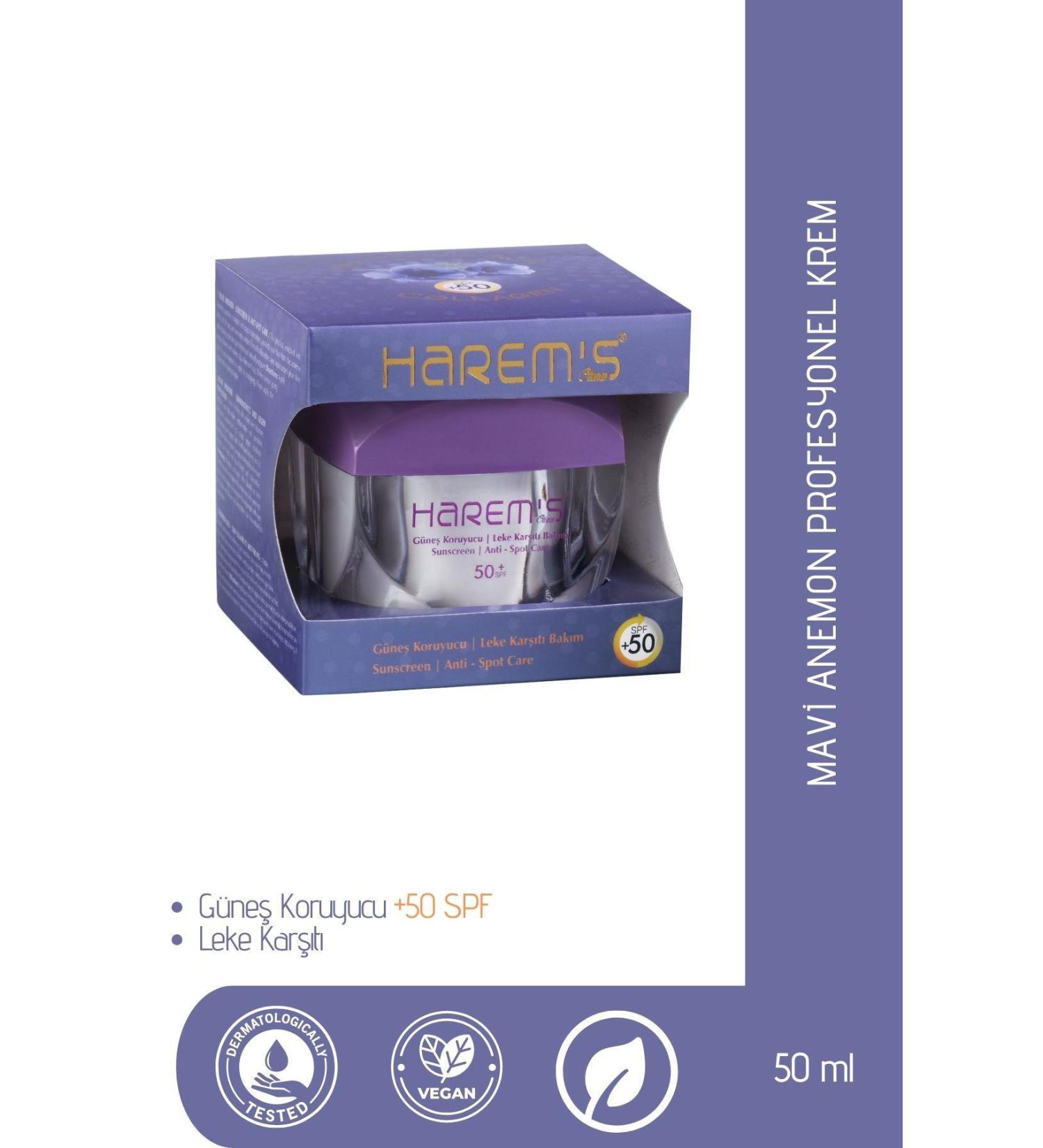 HAREM'S Harems Professional Blue Anemone Flower Cream 50 ml - Buy Online on GoSupps.com