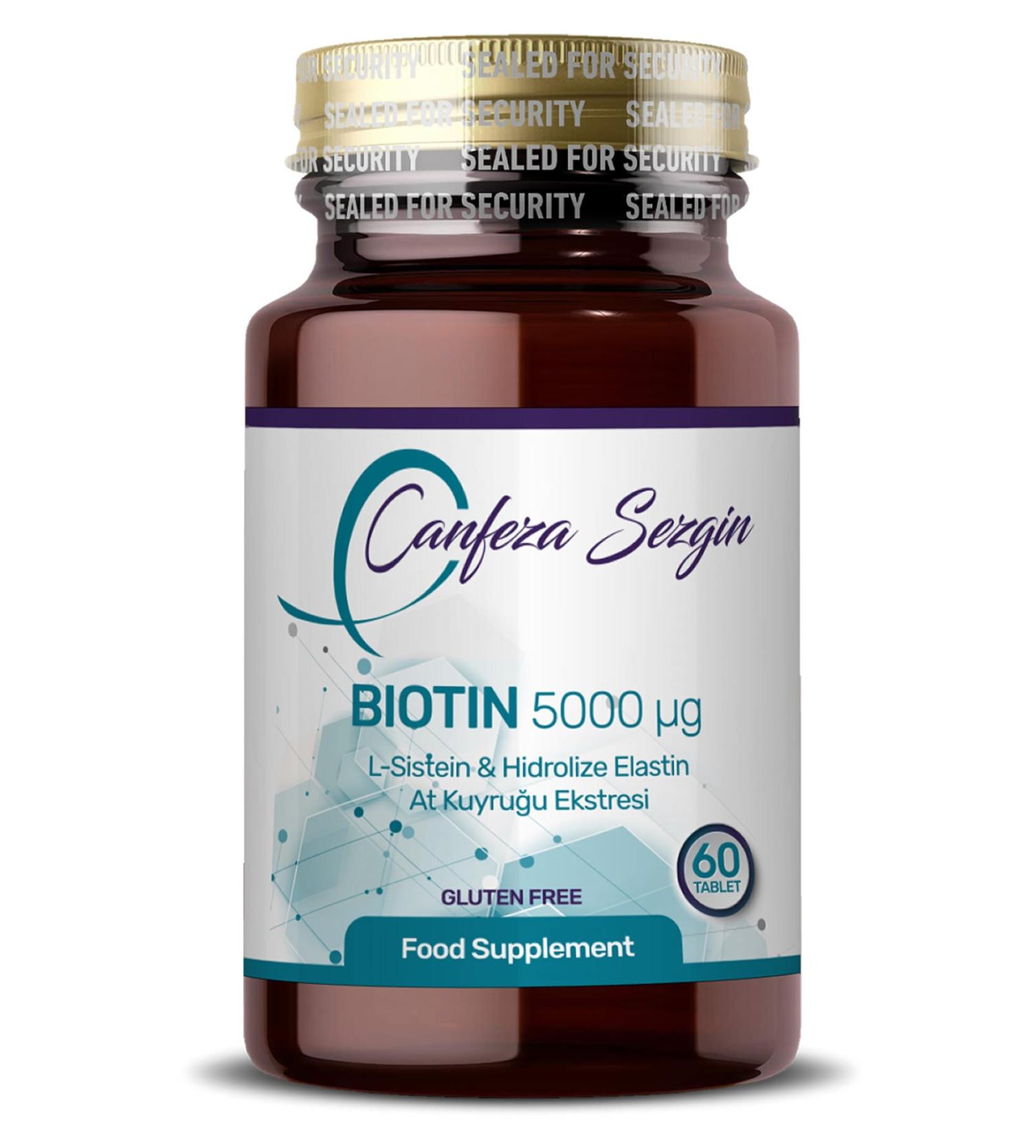 Canfeza Sezgin Biotin L-cysteine & Hydrolyzed Elastin & Horsetail Extract - Buy Online on GoSupps.com