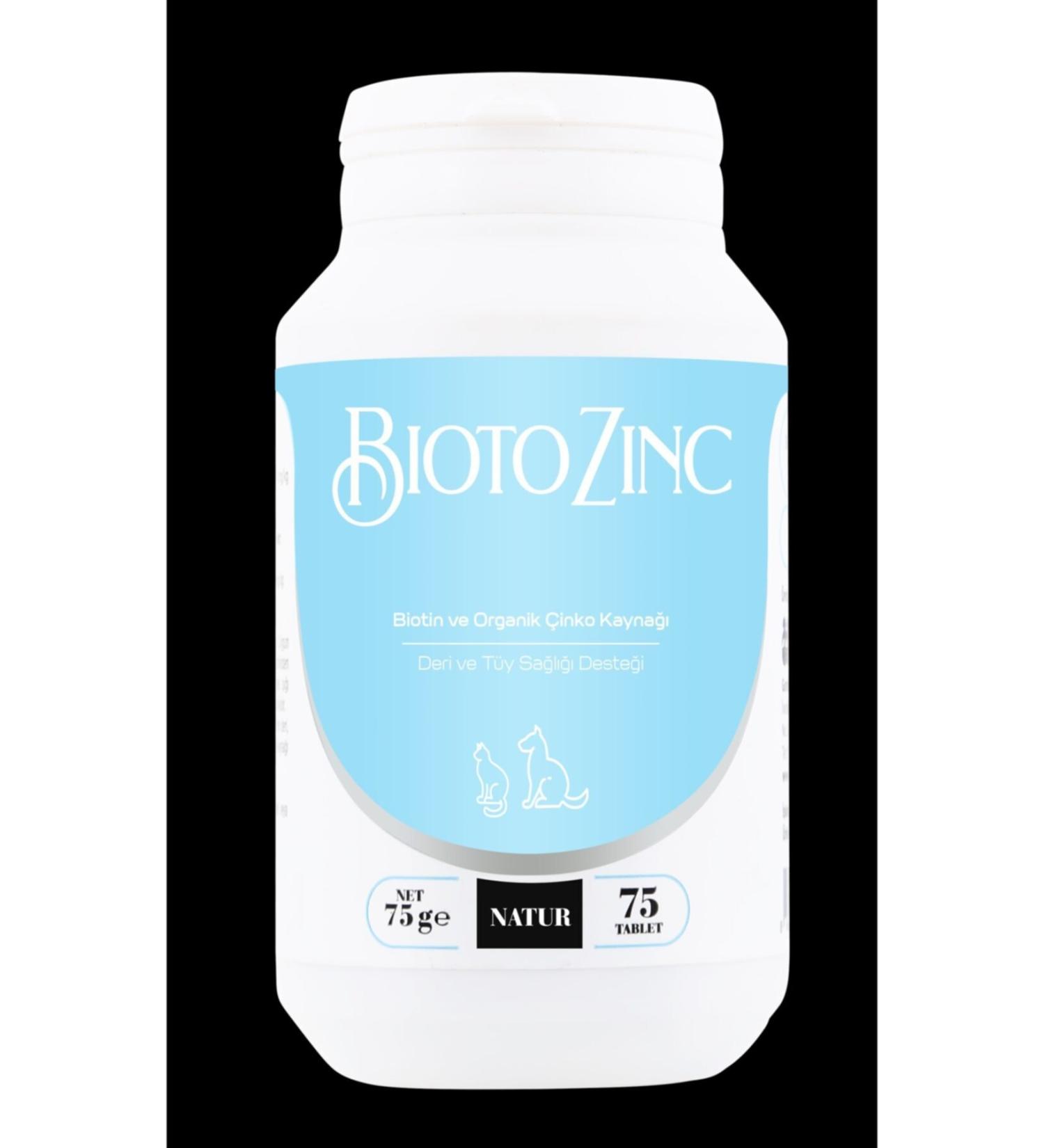 Natur Biotozinc Cat Dog Skin and Fur Health 50 Tablets Biotin and Organic Zinc Source