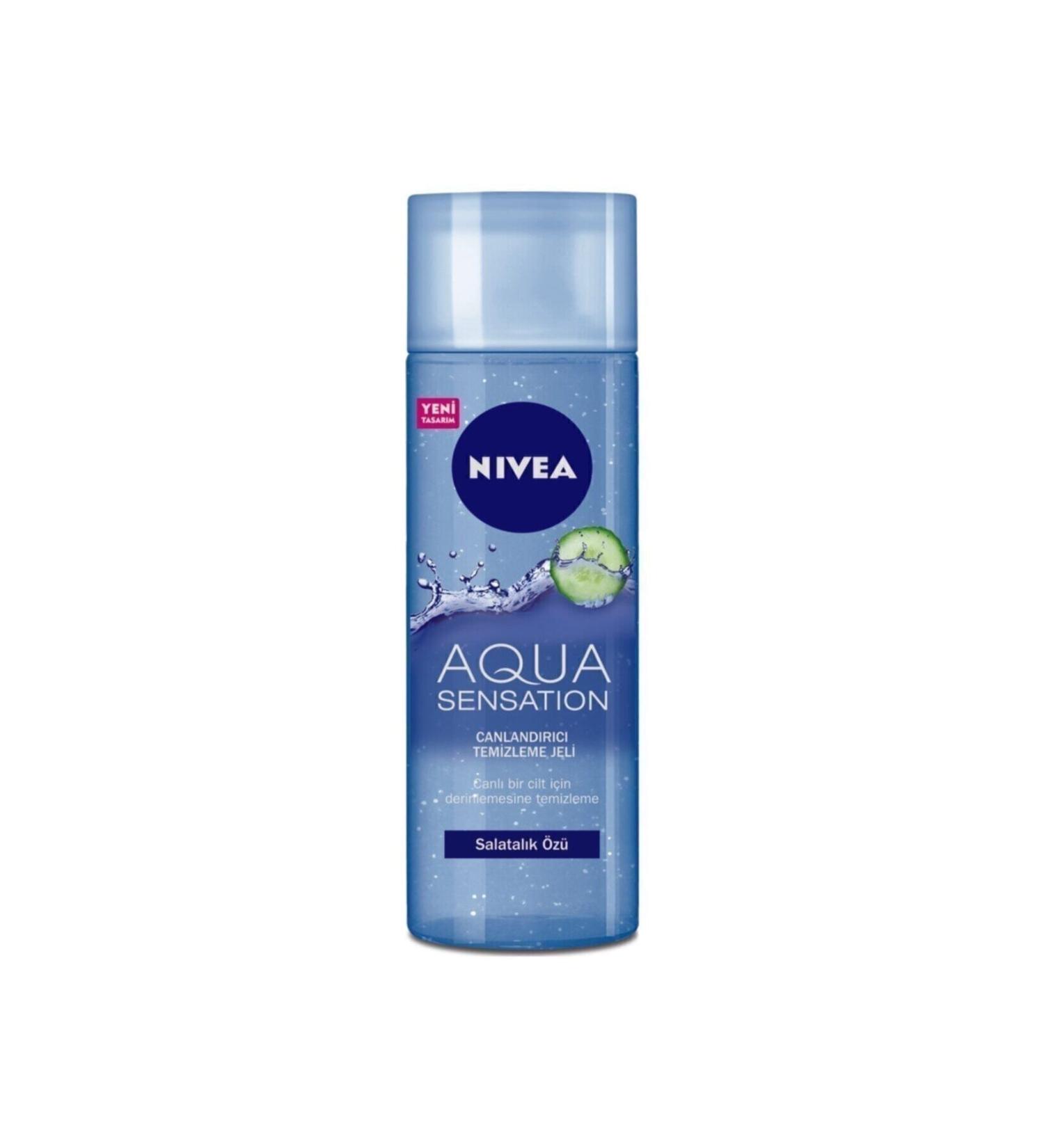 NIVEA Aqua Sensation Cucumber Extract Refreshing Cleansing Gel 200 Ml X 2 Pieces