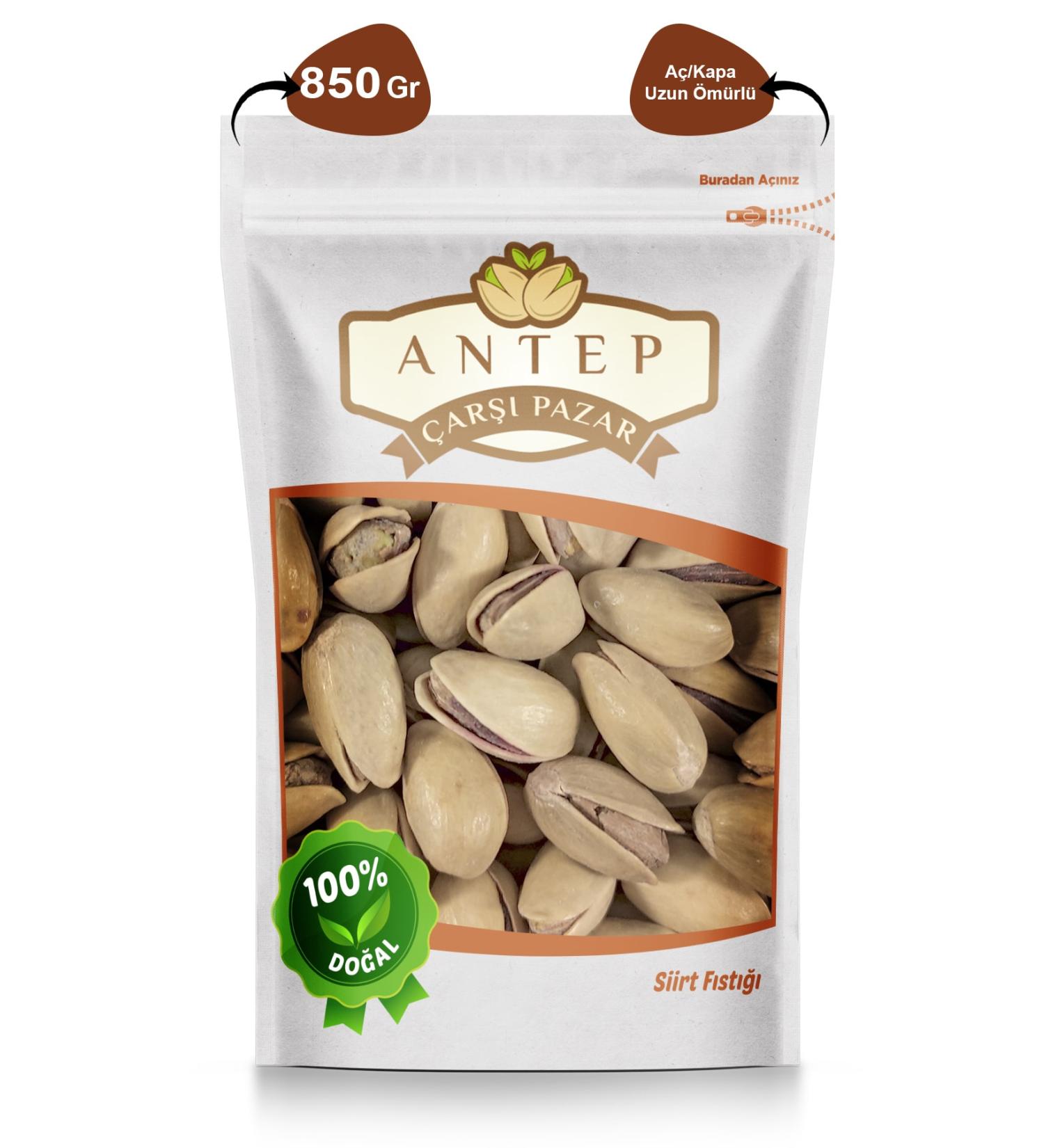 Antep Bazaar Siirt Pistachio Jumbo Main Cracked | 850 Gr.