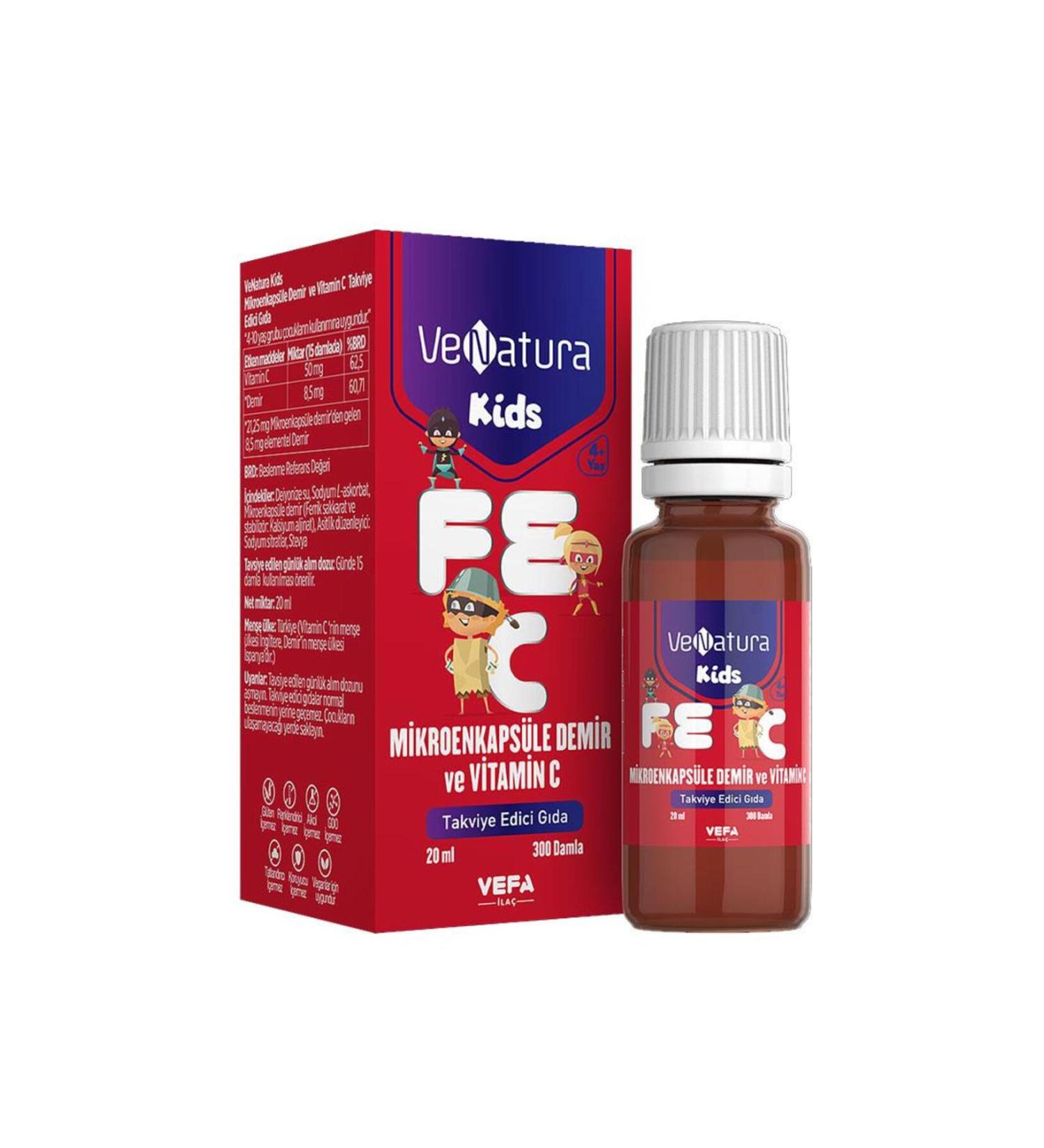 Venatura Kids Microencapsulated Iron and Vitamin C Food Supplement 20 ml