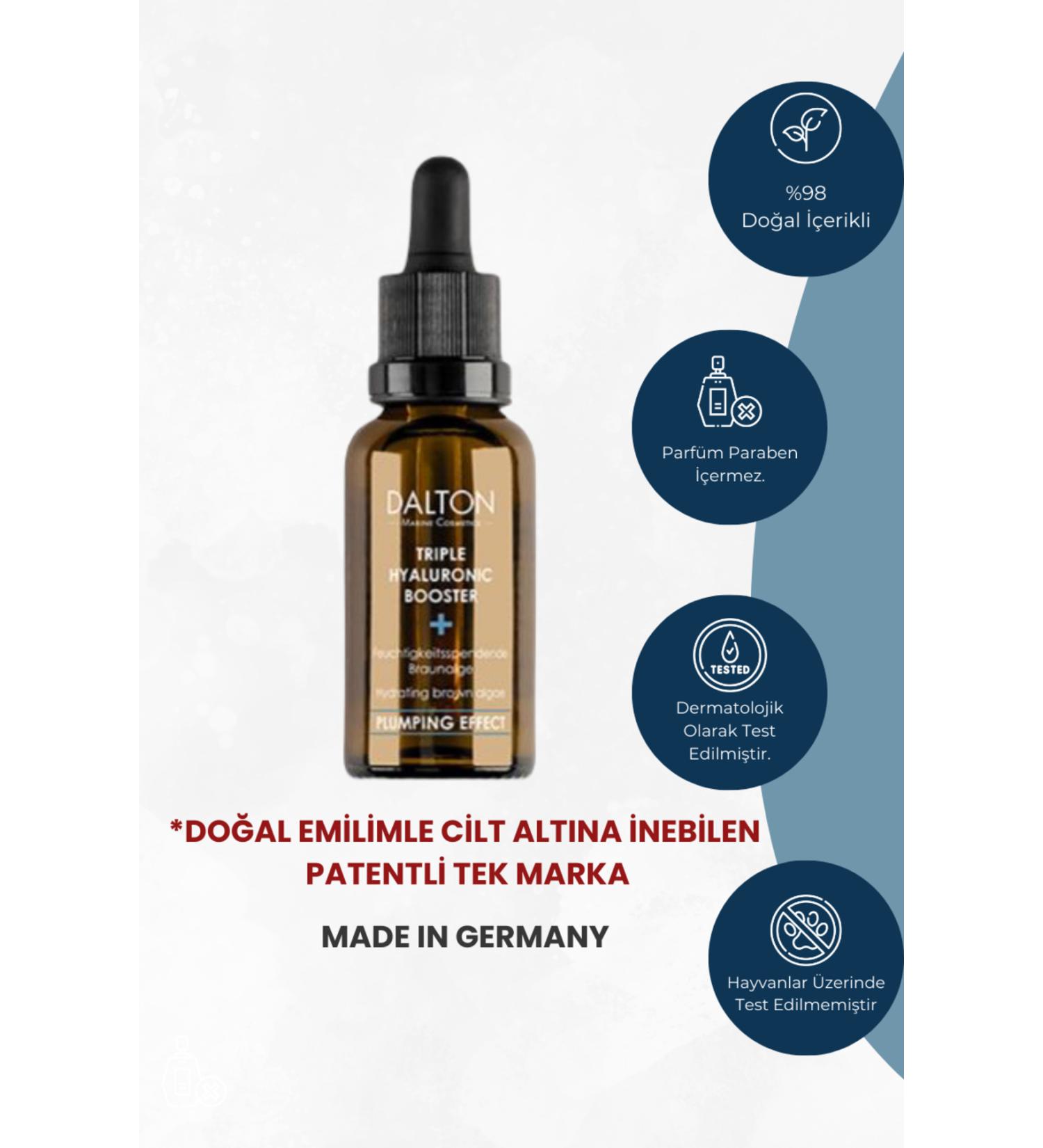 DALTON MARINE COSMETICS Intensive Moisturizing Triple Hyaluronic Acid Serum for All Skin Types - Buy Online on GoSupps.com