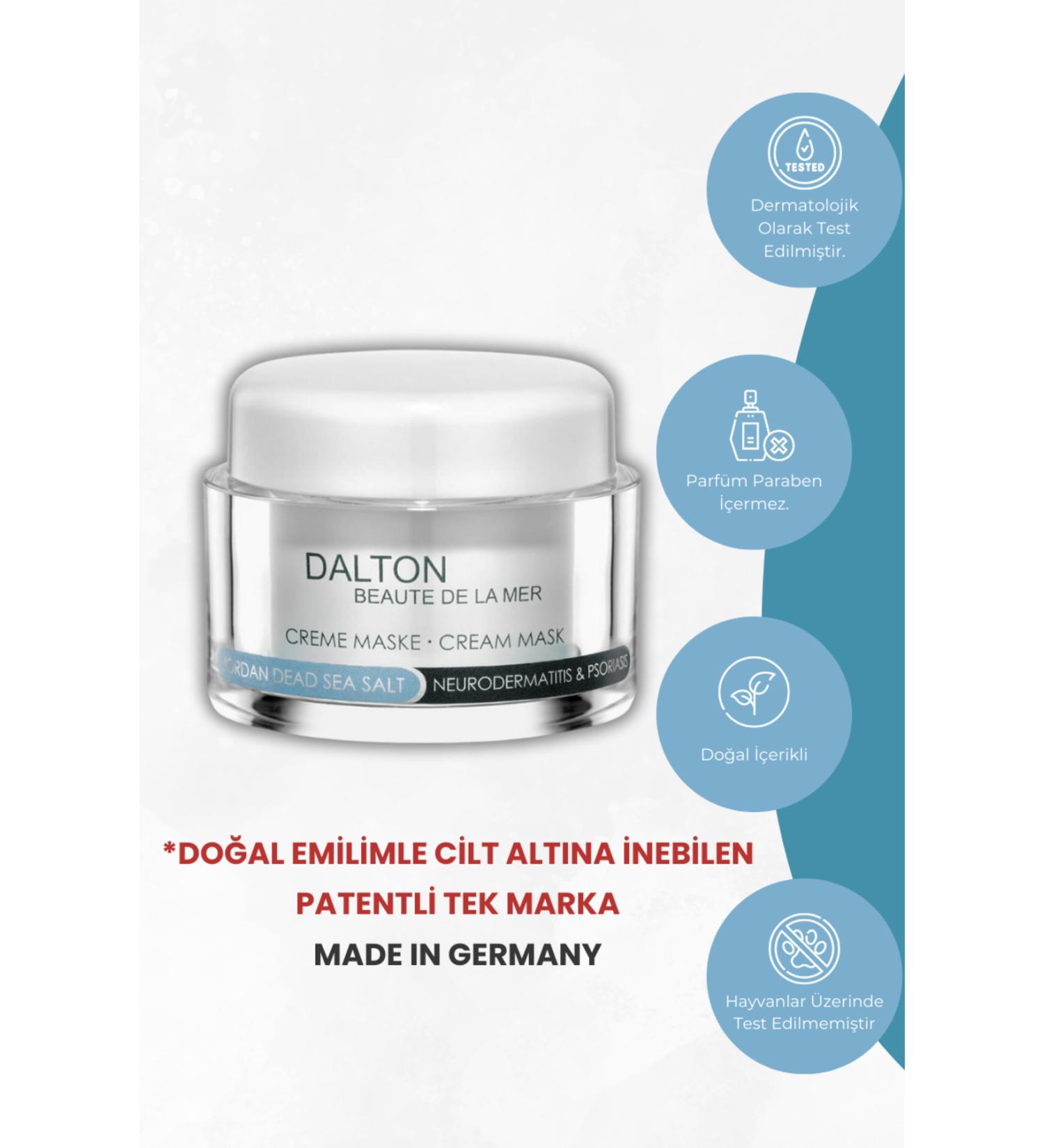 DALTON MARINE COSMETICS Dead Sea Salt Cream Mask for Stress-Related Psoriasis Eczema Itching - Buy Online on GoSupps.com