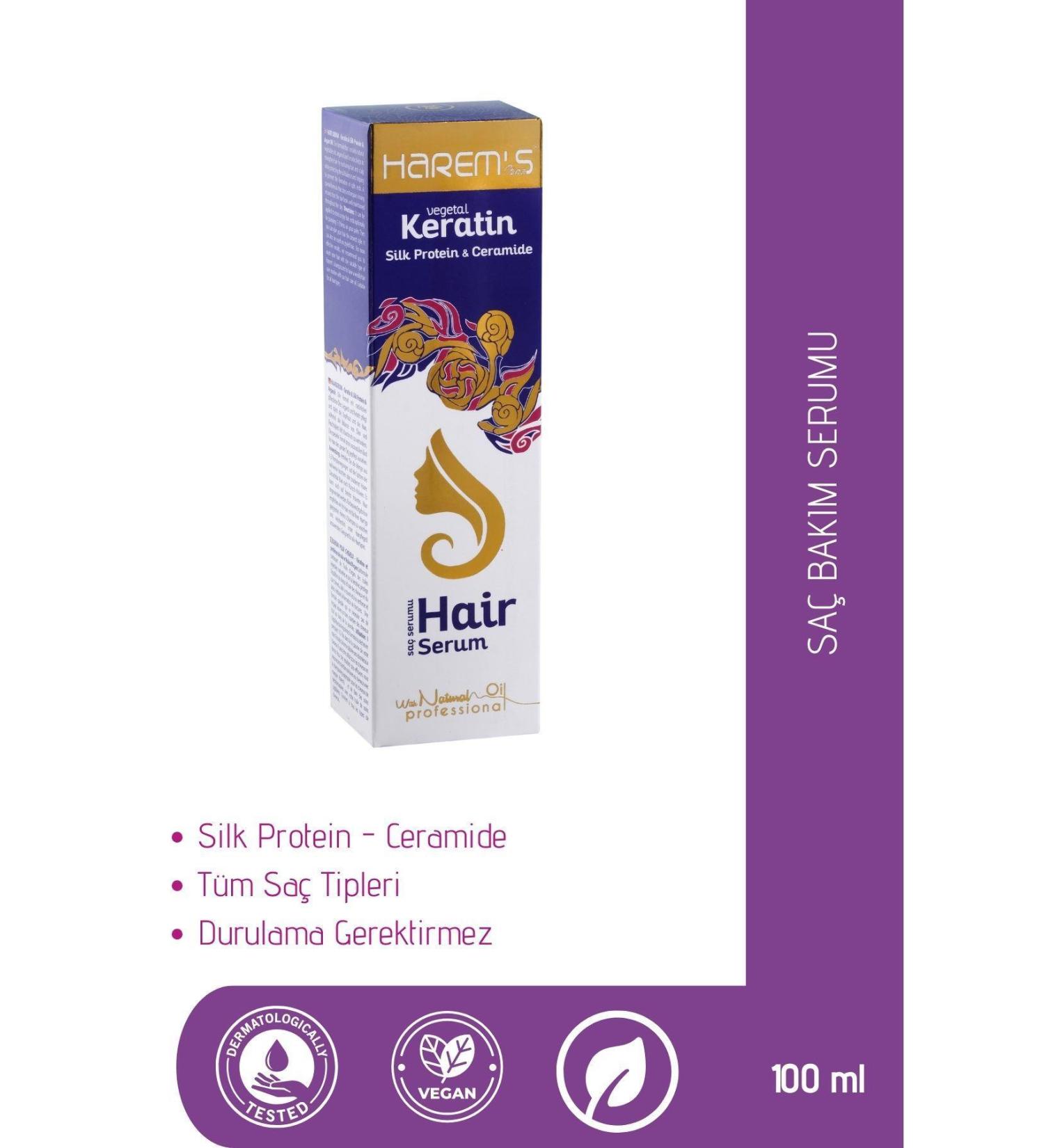 HAREM'S Harems Keratin Hair Care Serum 100 ml - Buy Online on GoSupps.com