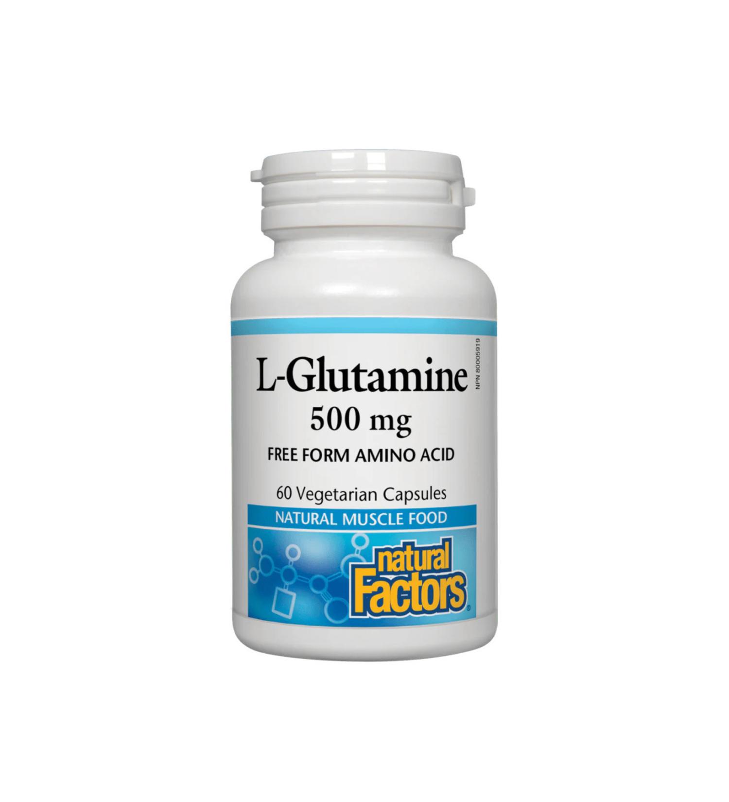 Natural Factors NaturalFactors L-glutamine 500 Mg 60 Capsules (GULUTAMIN) - Buy Online on GoSupps.com