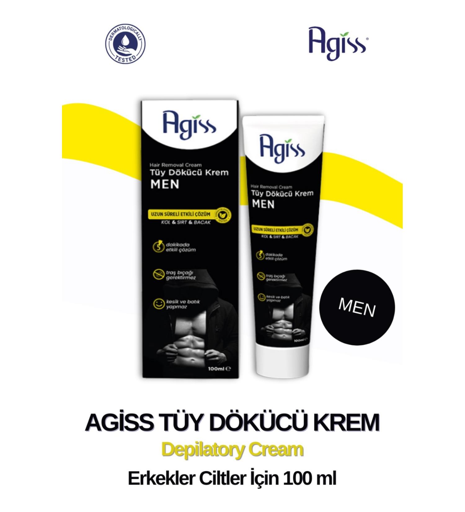 AGISS Hair Removal Cream 100 ml For Men