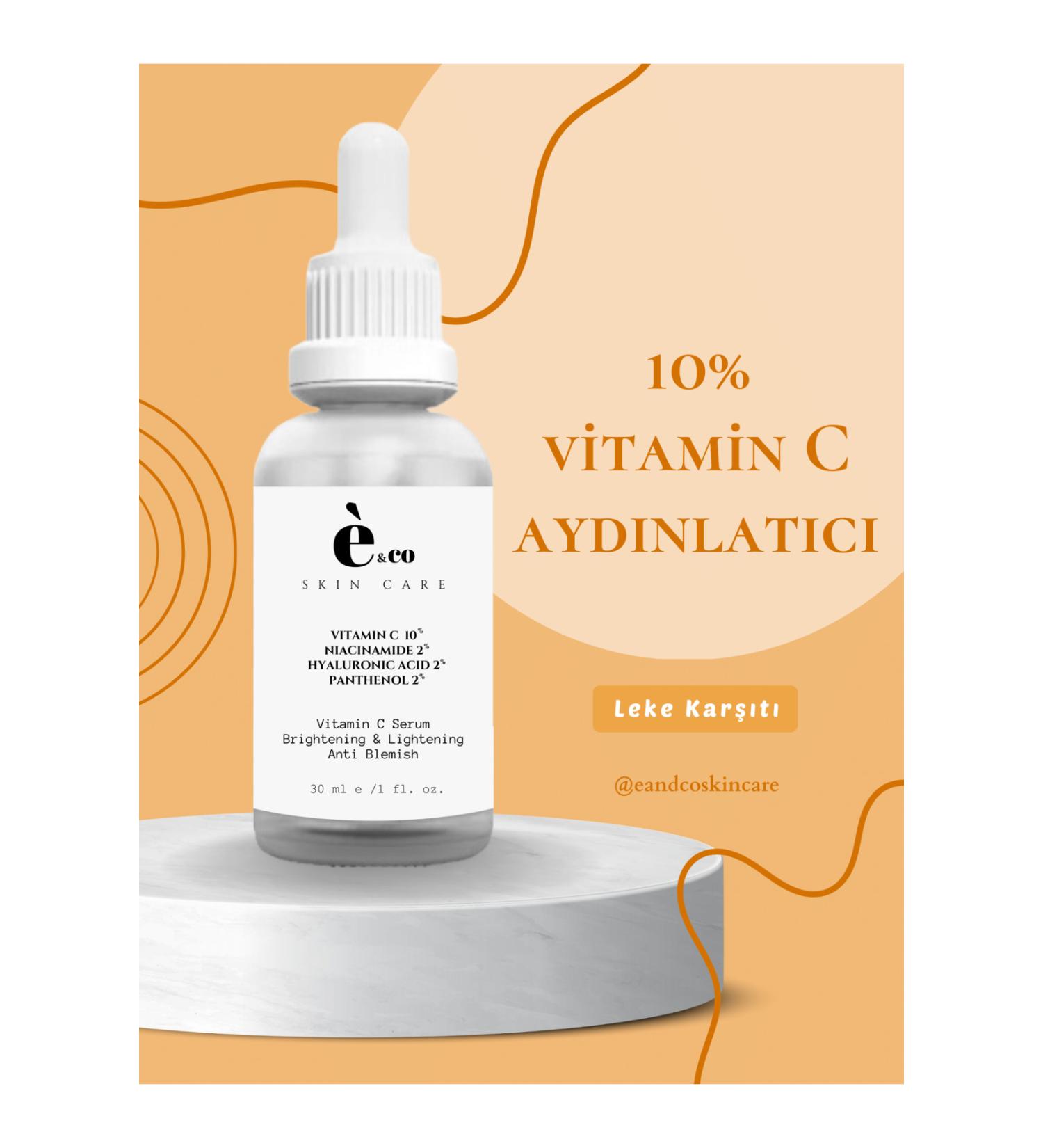eandcoskincare Vitamin C Brightening & Tone Equalizing Serum (Vitamin C+Hyaluronic Acid+Panthenol+Niacinamide)30 Ml