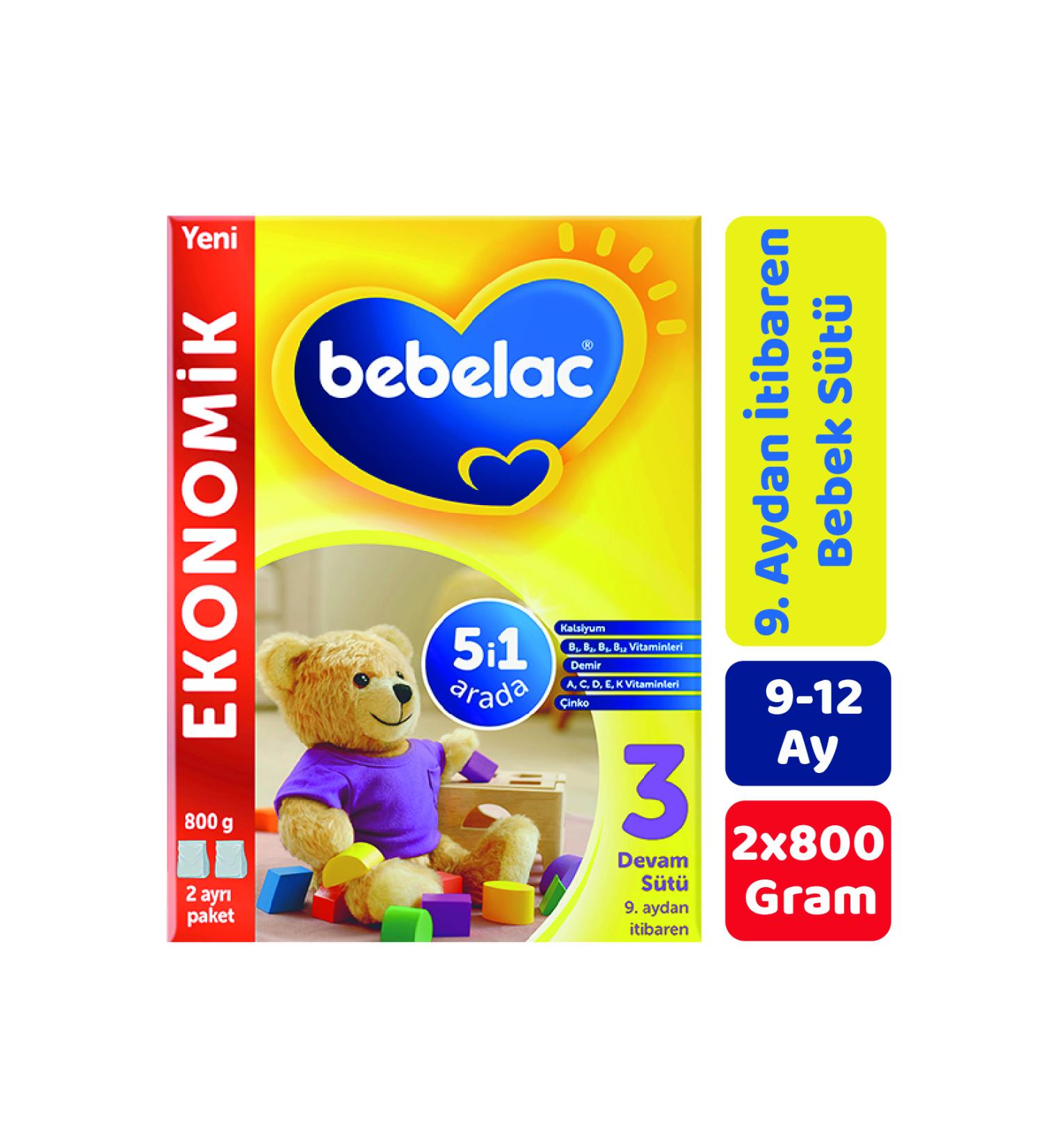 Bebelac 3 Follow-On Milk 800 gr 2 Pack