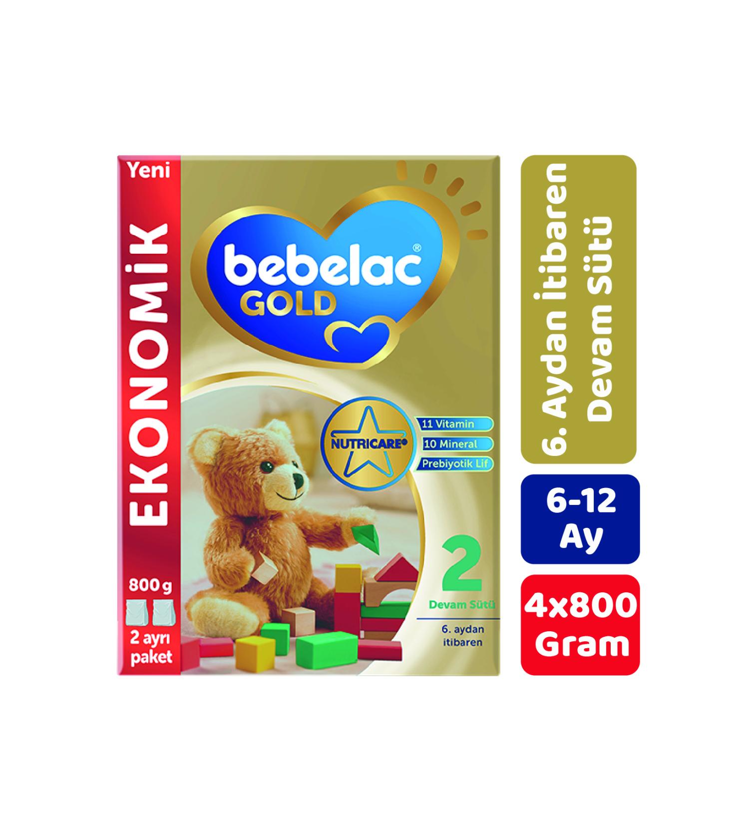 Bebelac Gold 2 Child Follow-On Milk 800 gr 4-Pack - Buy Online on GoSupps.com