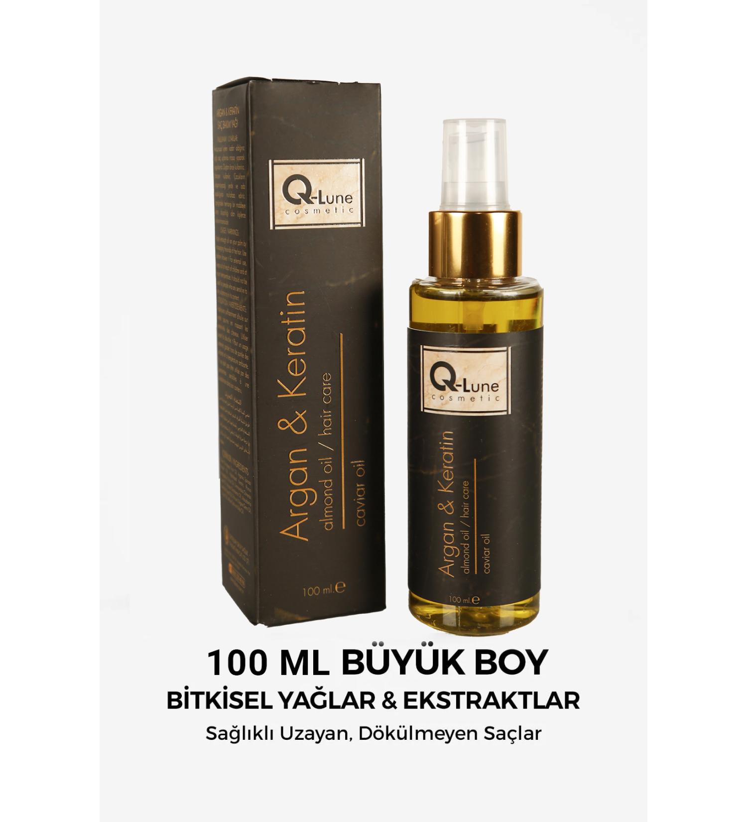 Q Lune Argan Keratin Caviar Hair Care Oil 100ml - Buy Online on GoSupps.com