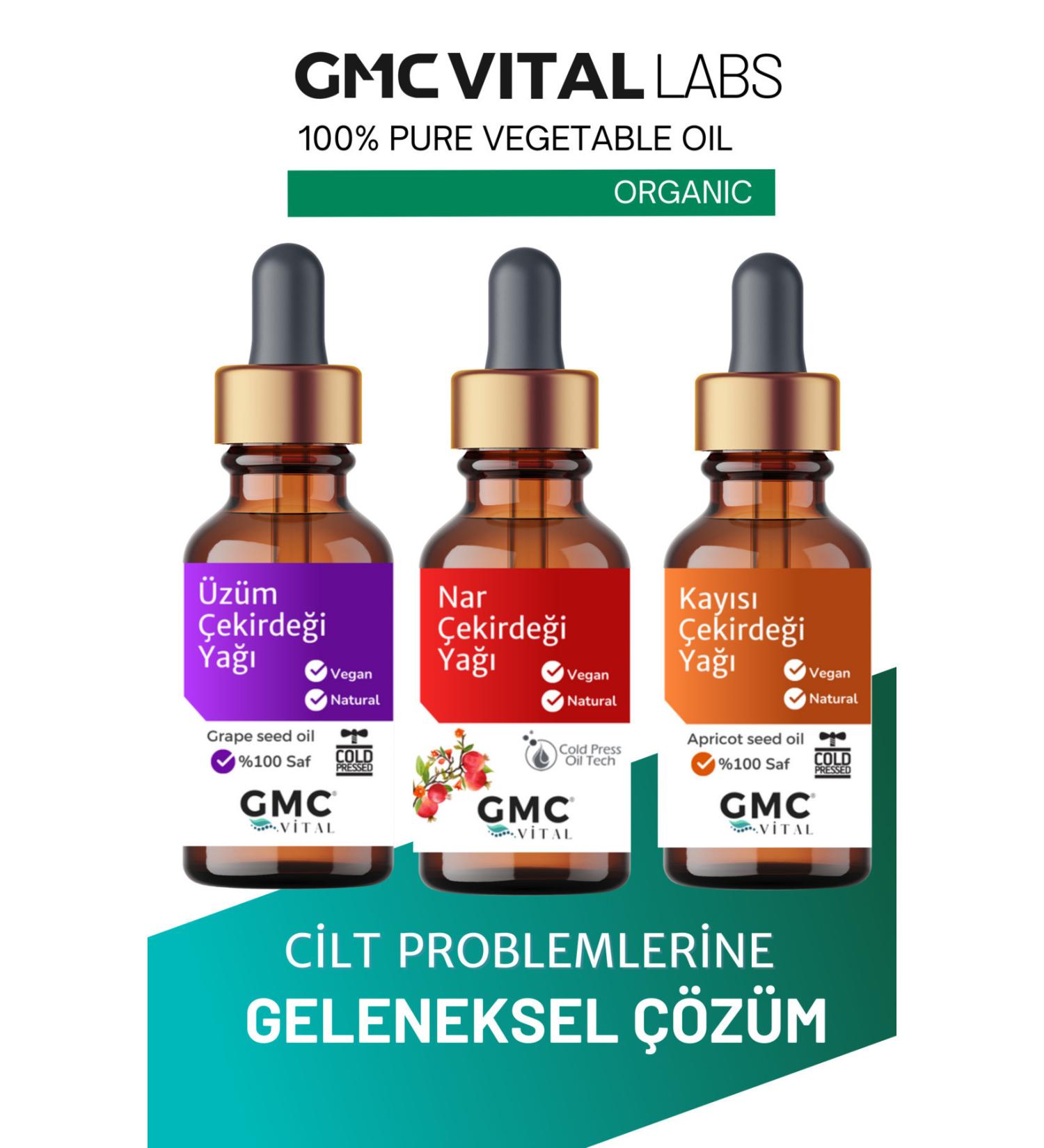 Gmc vital Skin Care Oil Set to Help Remove Stains Apricot Pomegranate and Grape Seed Oil Cold Press - Buy Online on GoSupps.com