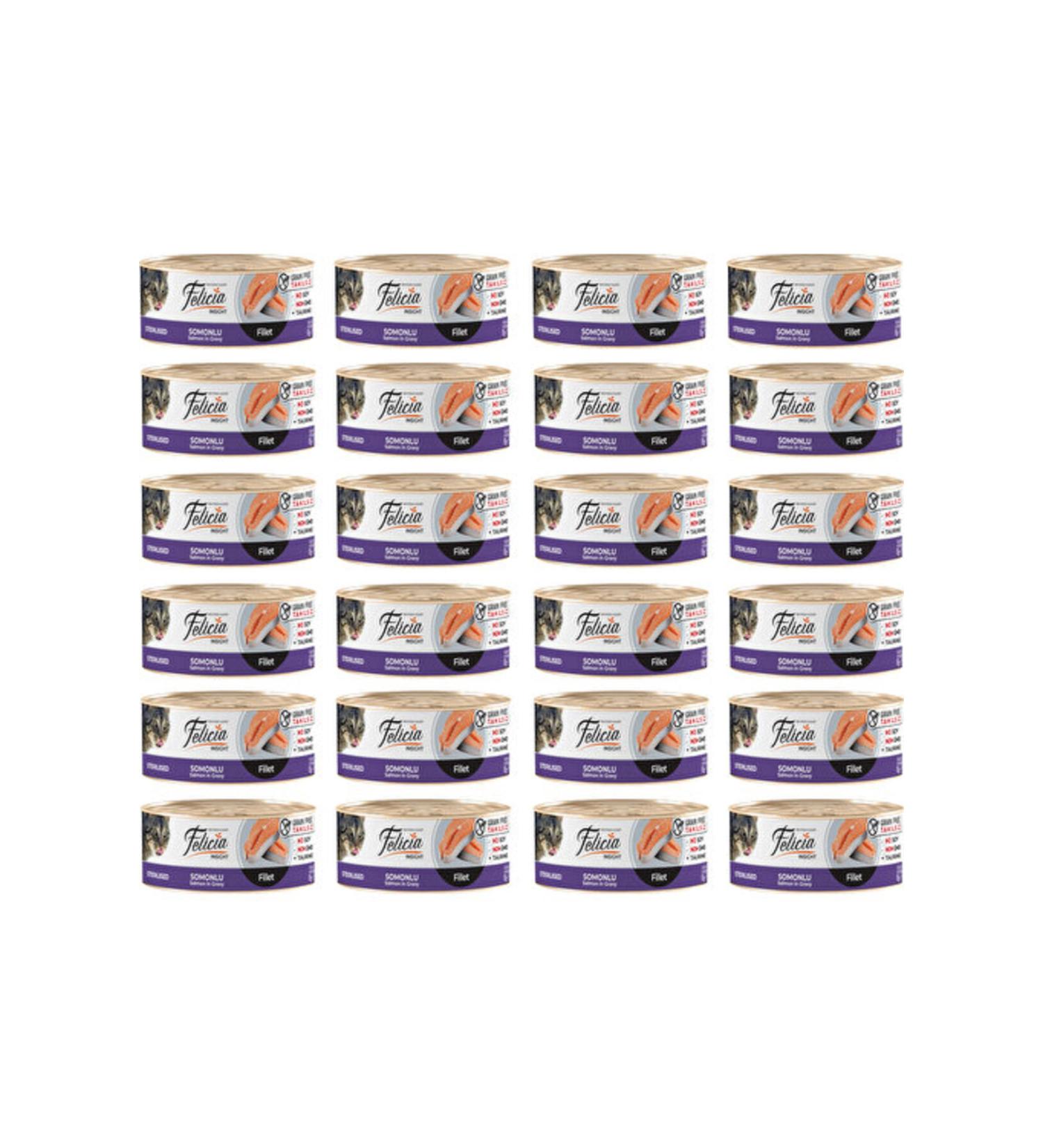 Felicia Grain-Free Sterilized Salmon Fillet Cat Conc. 85 gr x 24 Pieces