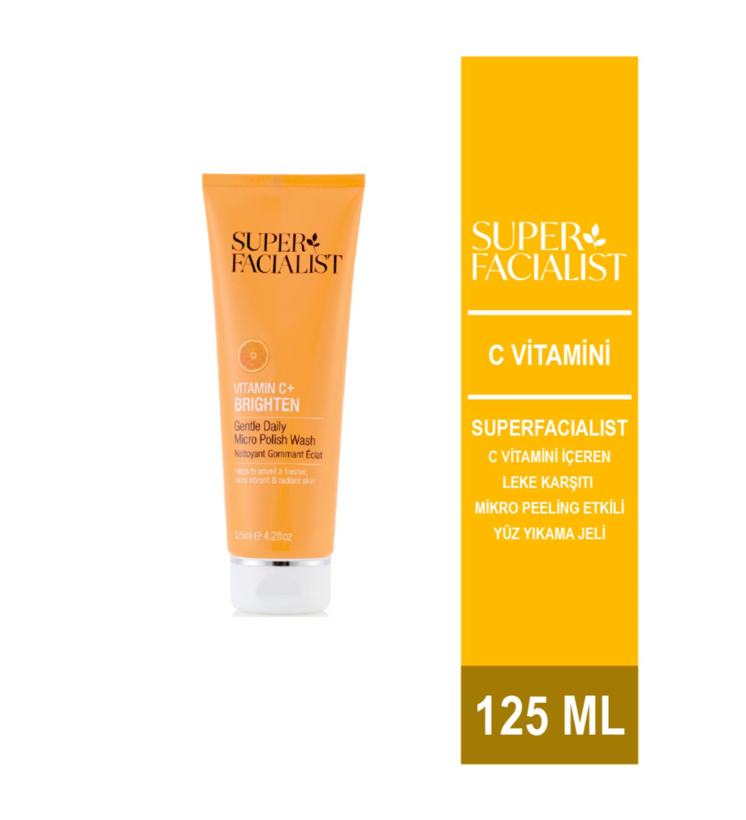 Super Facialist Anti-Stain Micro-Peeling Face Wash Gel with Vitamin C 125ml