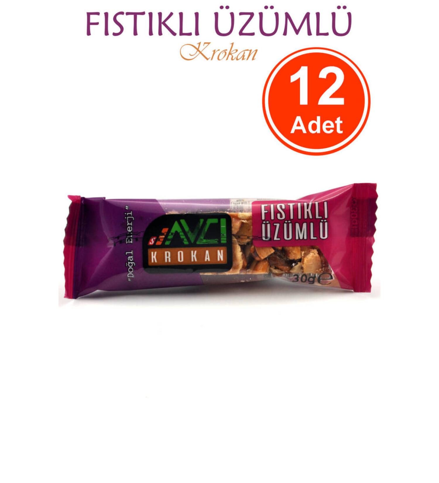 Hunter Croquant Pistachio Raisin Croquant 30 G X 12 Pieces