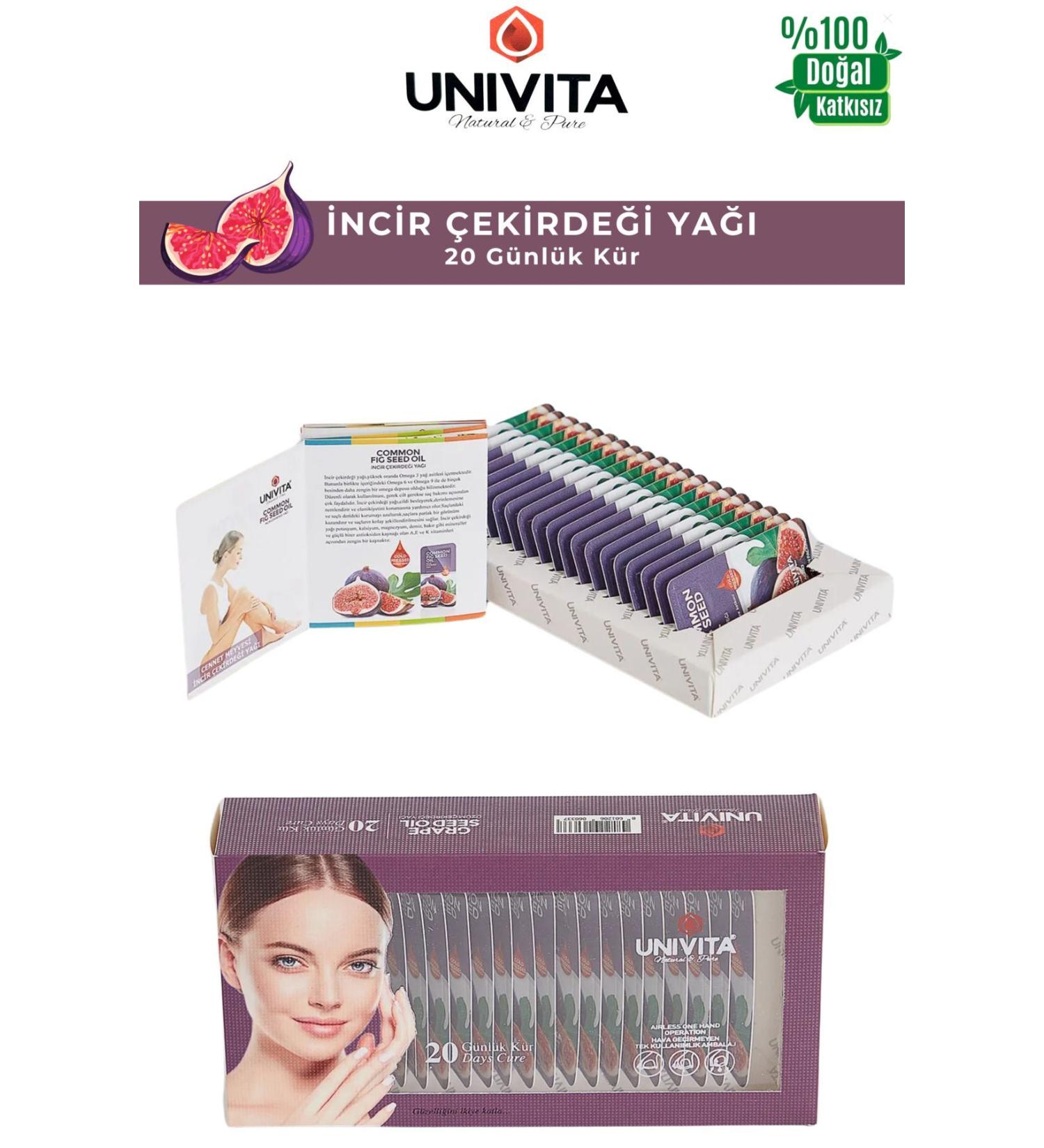 Univita 0 Natural Additive-Free Fig Seed Oil - 20 Day Care Cure - Buy Online on GoSupps.com