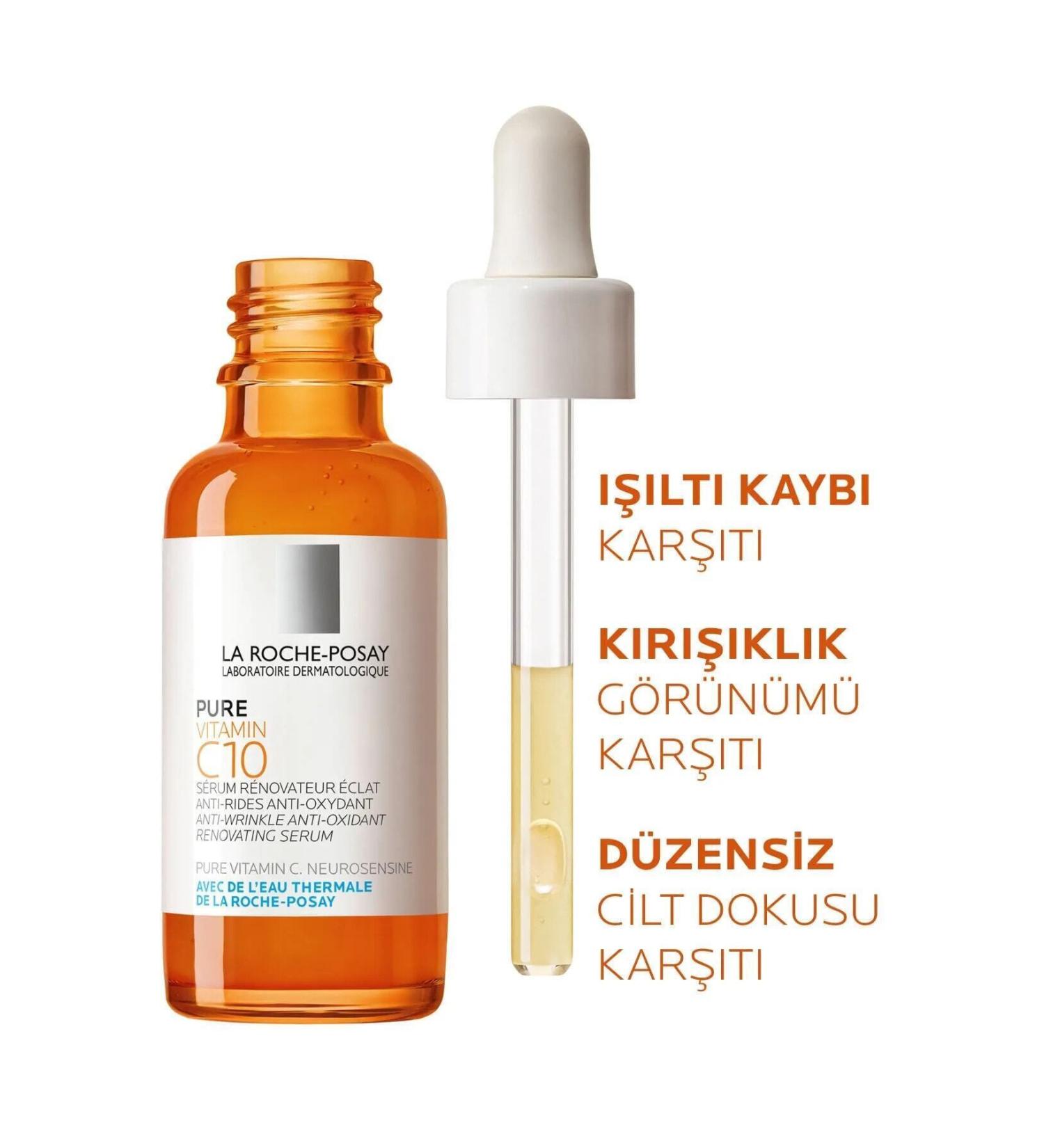 La Roche Posay SKIN BRIGHTENING ANTIOXIDANT VITAMIN C10 SKIN SERUM CONTAINING PURE VITAMIN C 30ML DEMBA1359 - Buy Online on GoSupps.com