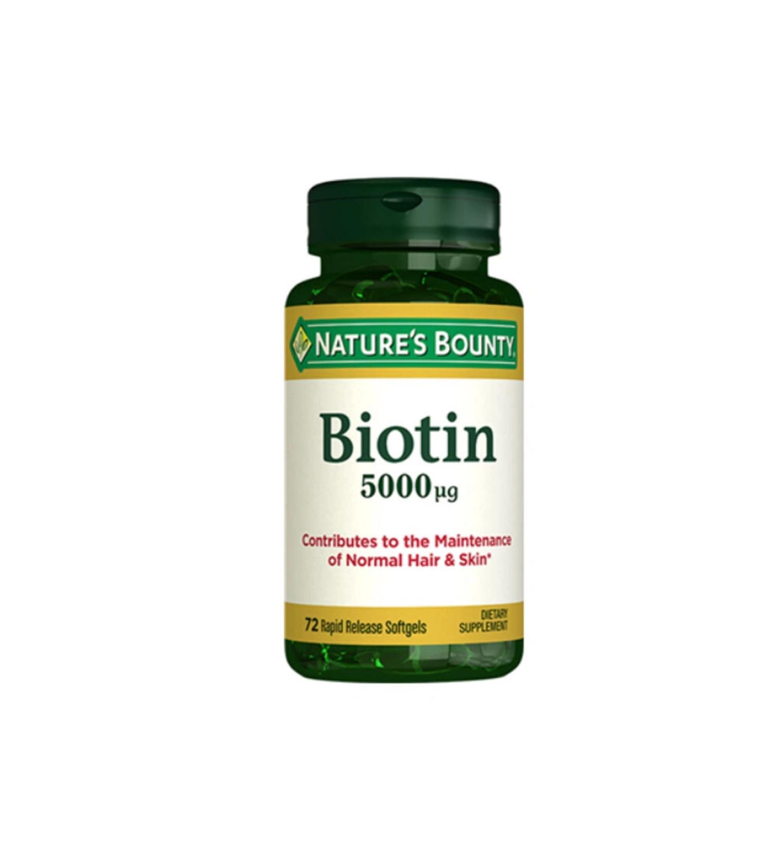 Natures Bounty Natures Bounty Biotin 5000 mcg Supplementary Food 72 Capsules-MFREYON00867