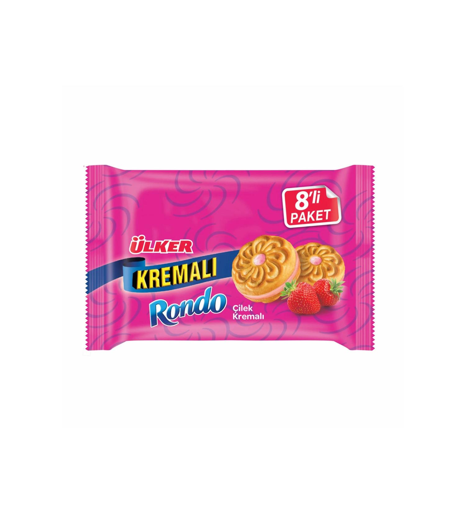 Ulker Creamy Rondo Strawberry 8 Pieces (61gr*8) 6 Packs