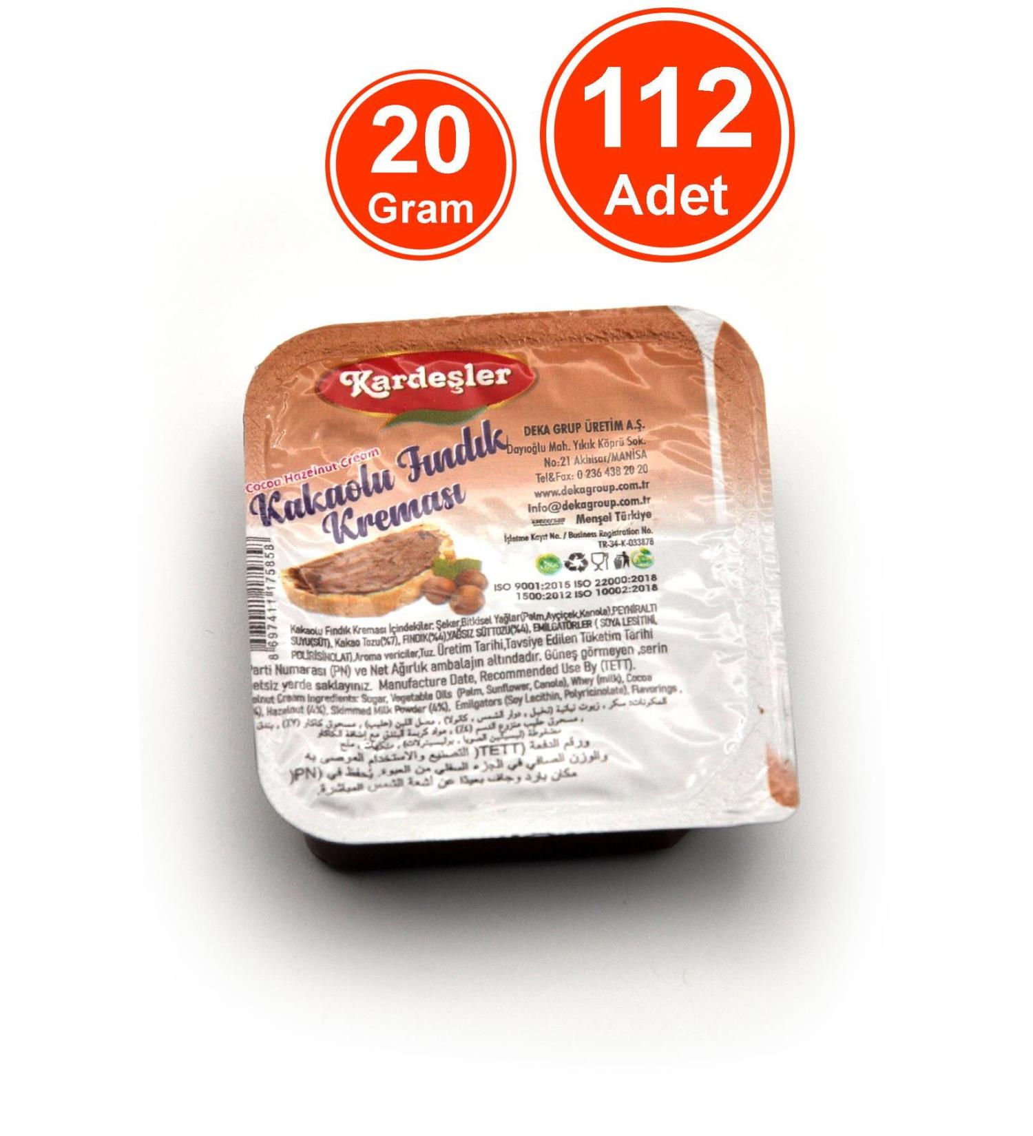 Karde ler ekerleme Cocoa Hazelnut Cream Picnic Breakfast 20 G x 112 Pieces