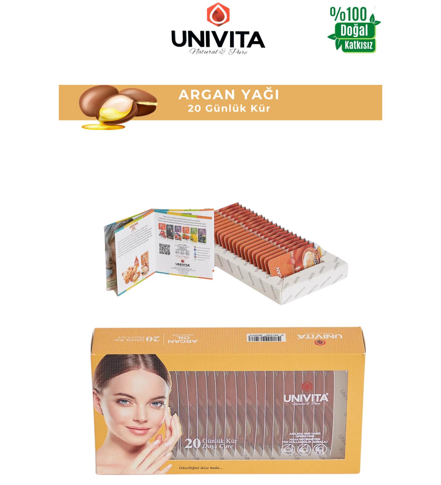 Univita 0 Natural Additive-Free Argan Oil - 20 Day Care Cure
