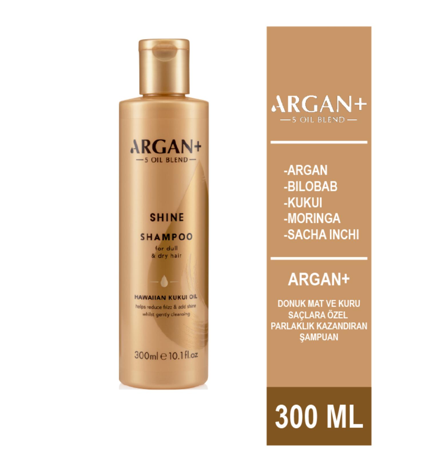 ARGAN PLUS ARGAN + Special Shine Shampoo for Dull Matte and Dry Hair 300ml