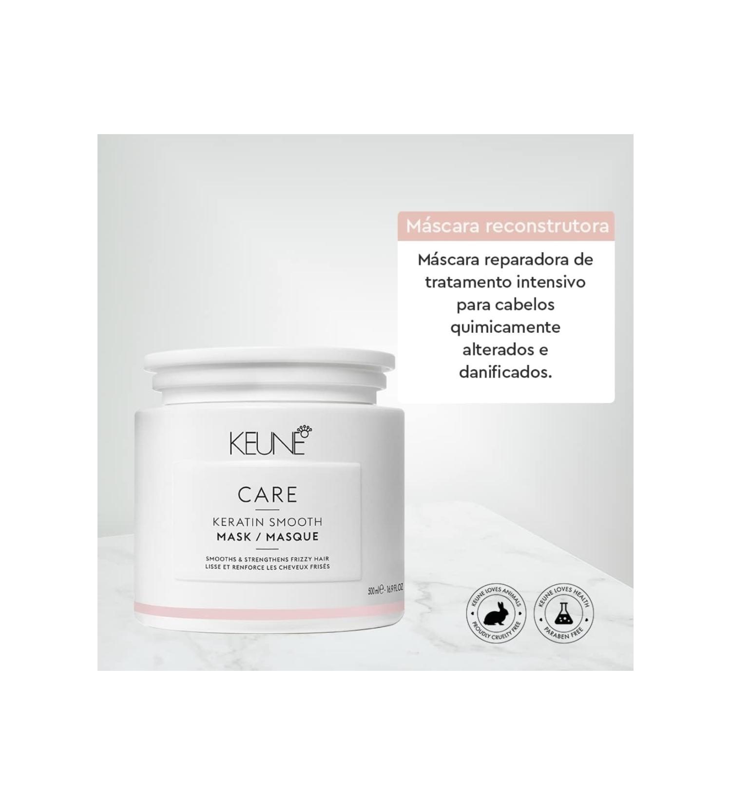 Keune Keratin Smooth Intensive Repair Hair Care Mask for Damaged Hair 500 Ml 16.9 fl oz CYT797464