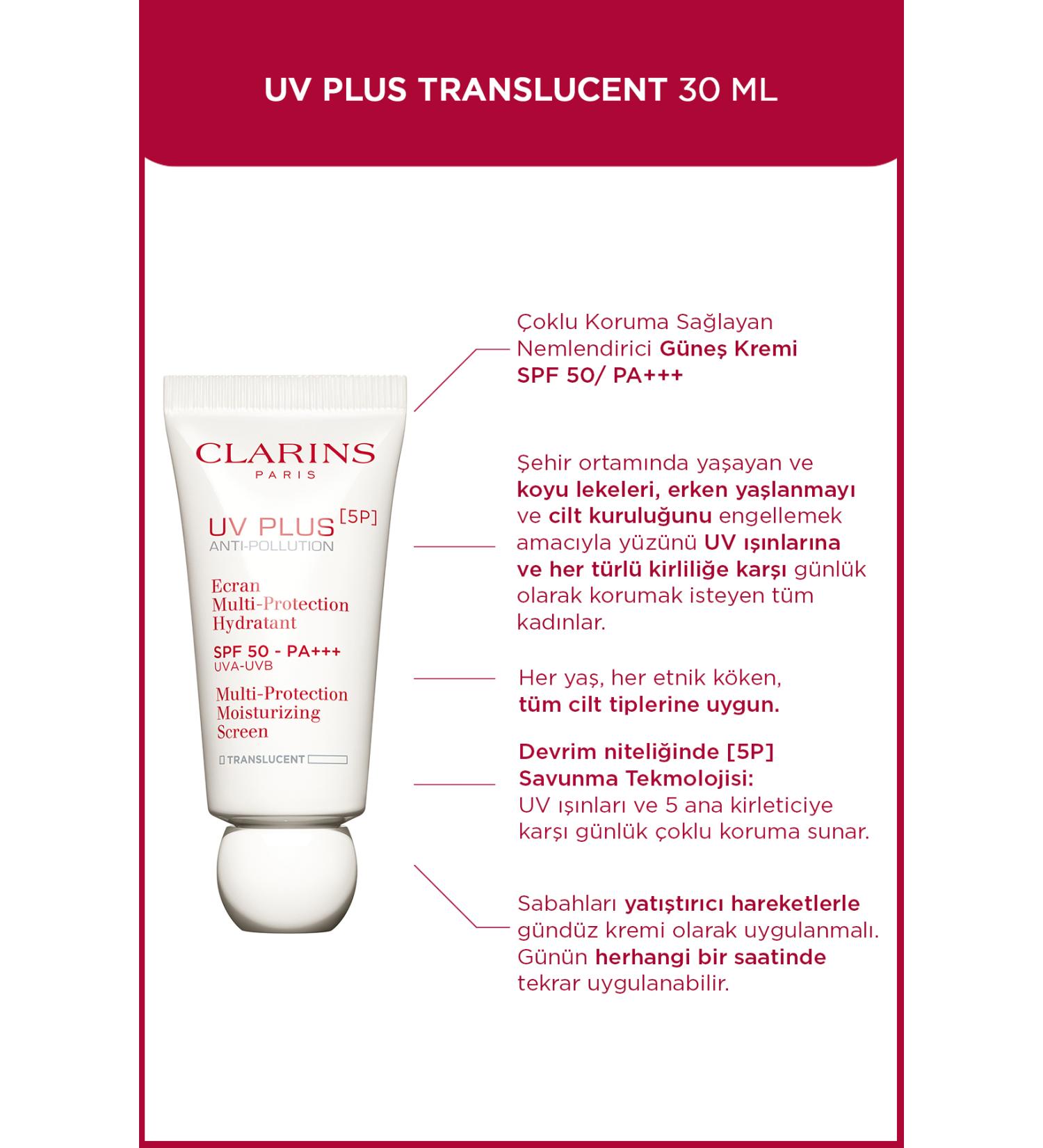 Clarins Clarins Multi Protection Hydratant Uv Plus Spf 50 - Pa+++ 30ml