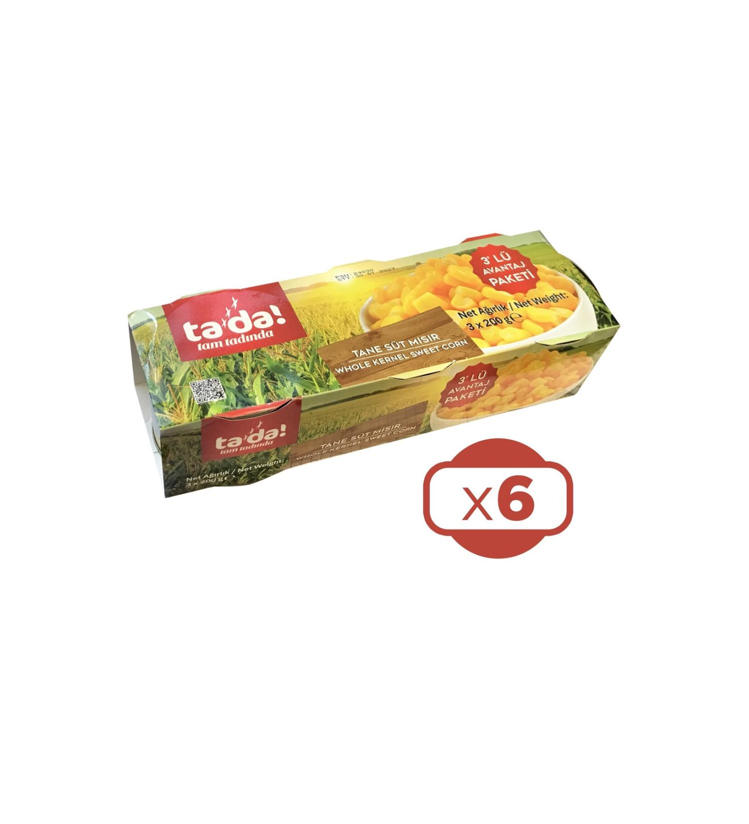 Tada Grain Milk Corn 3 x 200 Gr x 6 Pieces