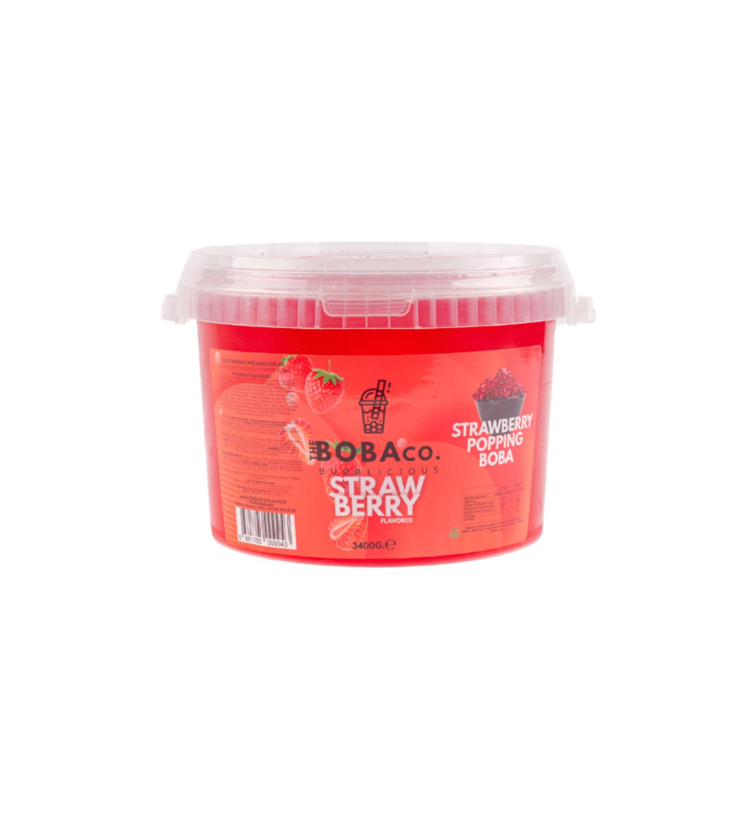 TheBobaCo. Bubblicious Bubble Tea Boba - Strawberry 3 4kg - Buy Online on GoSupps.com