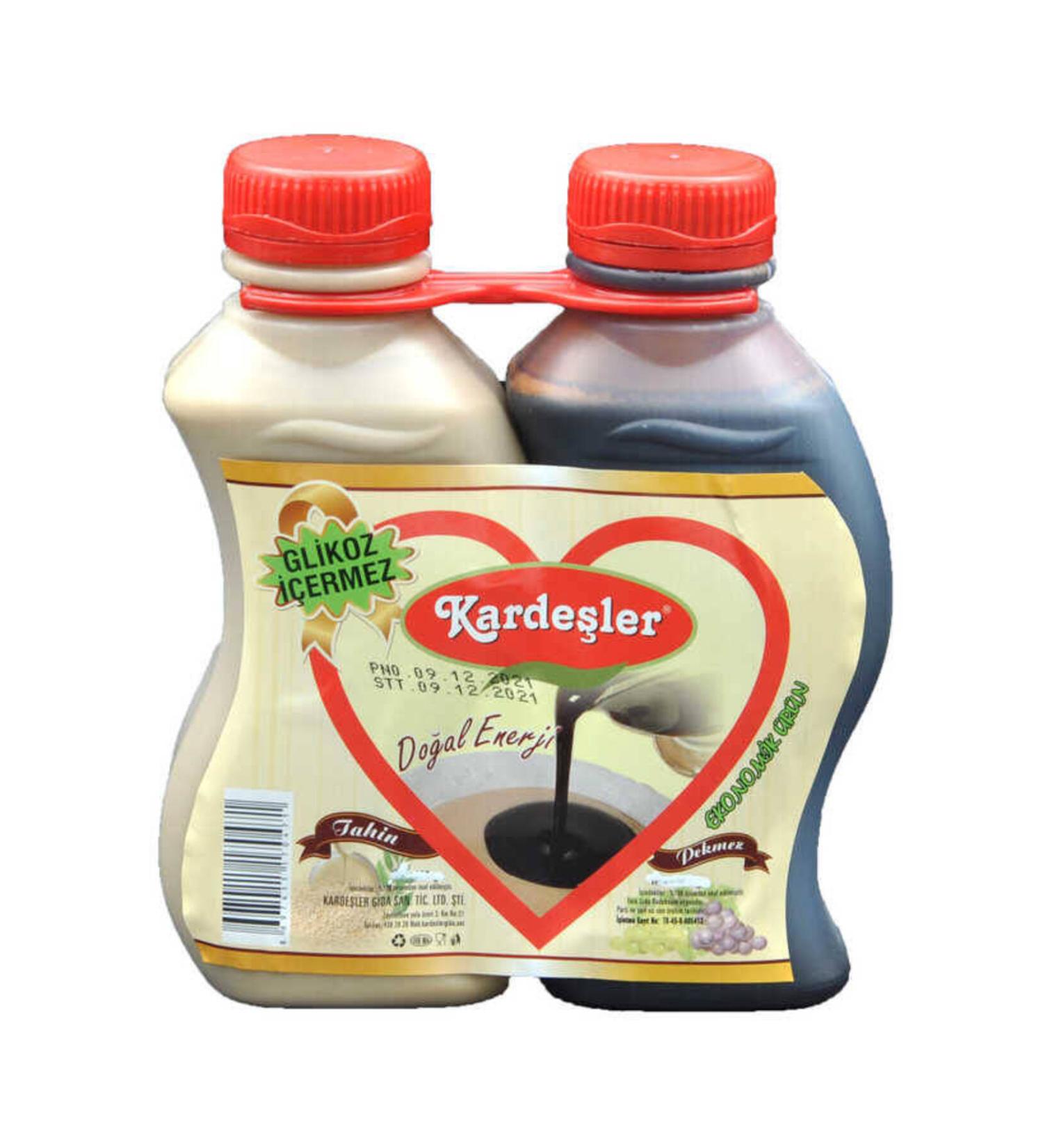 Karde ler ekerleme Karde ler Grape Molasses 500 G Tahini 400 G (TAHINI MOLASSES SET OF TWO)