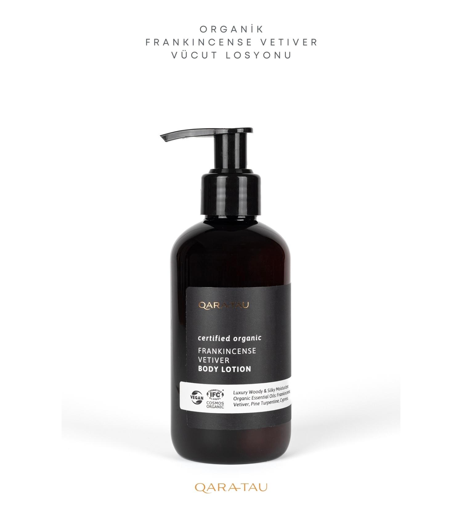 qaratau Organic Frankincense Vetiver Refreshing Body Lotion 200ml - Buy Online on GoSupps.com
