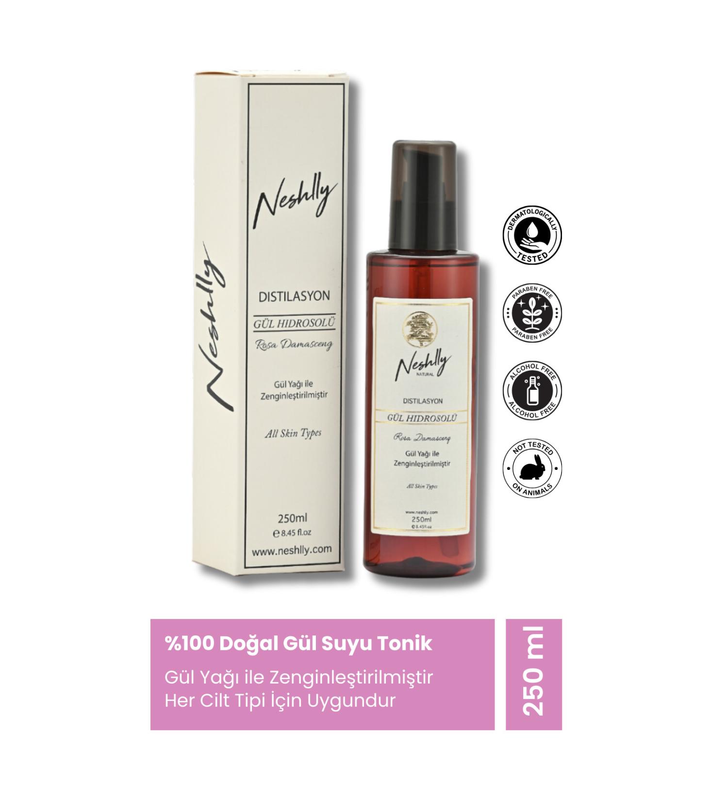 NESHLLY NATURAL Natural Rose Water Tonic (250 ML) - Buy Online on GoSupps.com