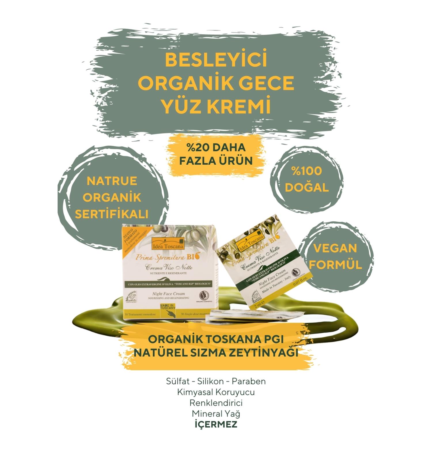 idea Toscana Organic Olive Oil Nourishing Night Face Cream - 60 ml